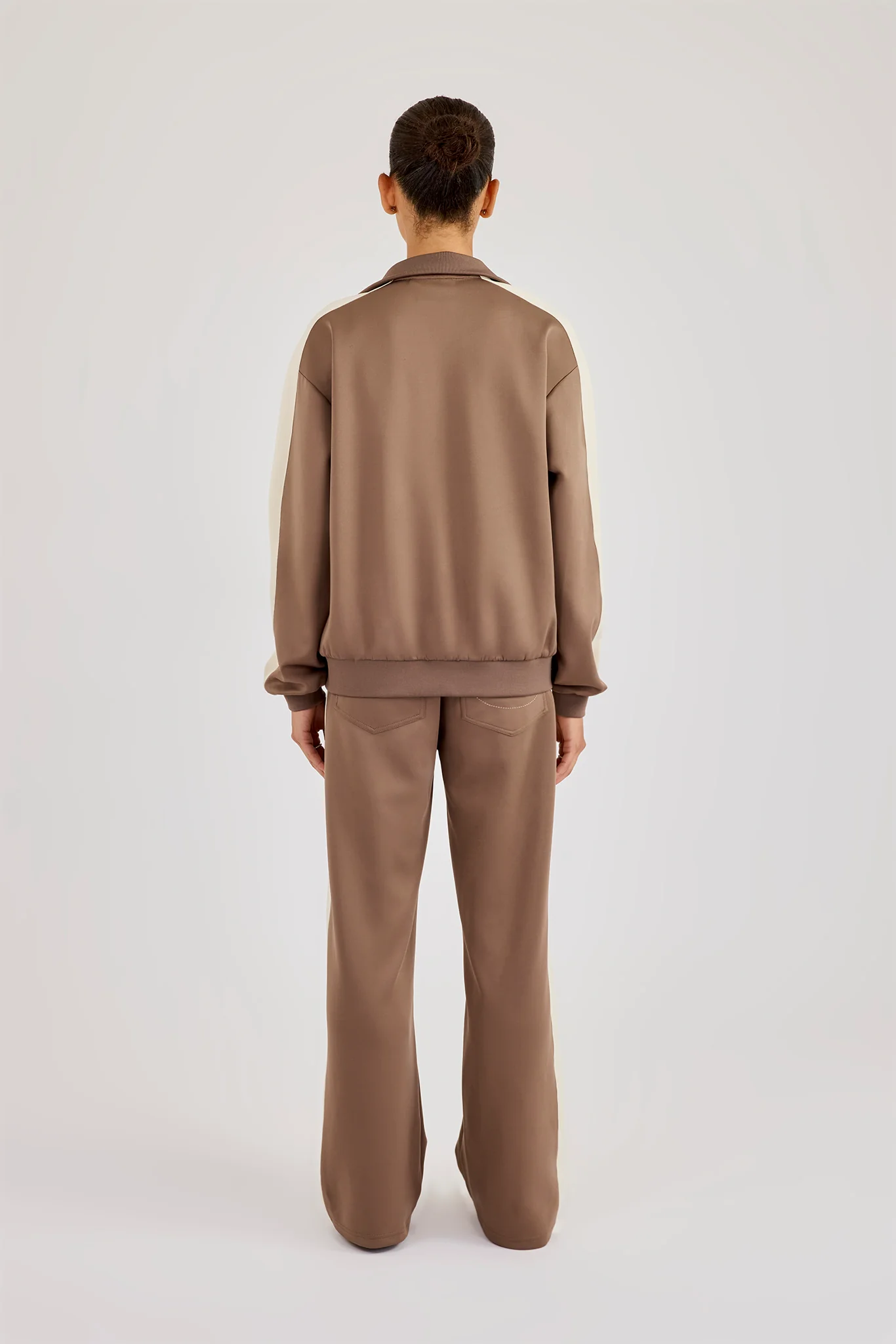 Single Taping Regular Tracksuit - Taupe - Image 4