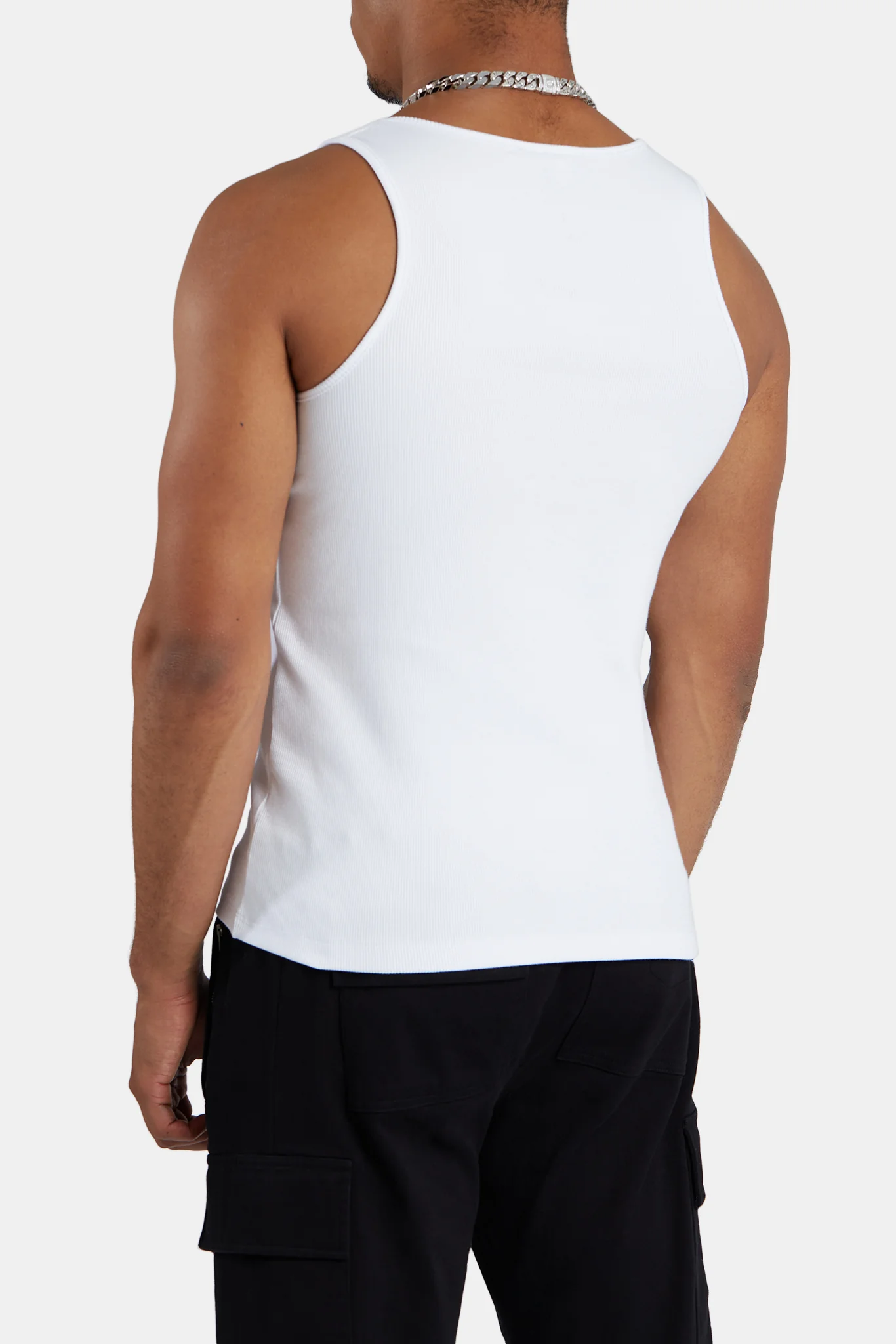 Slim Fit Embroidered Vest - White - Image 2