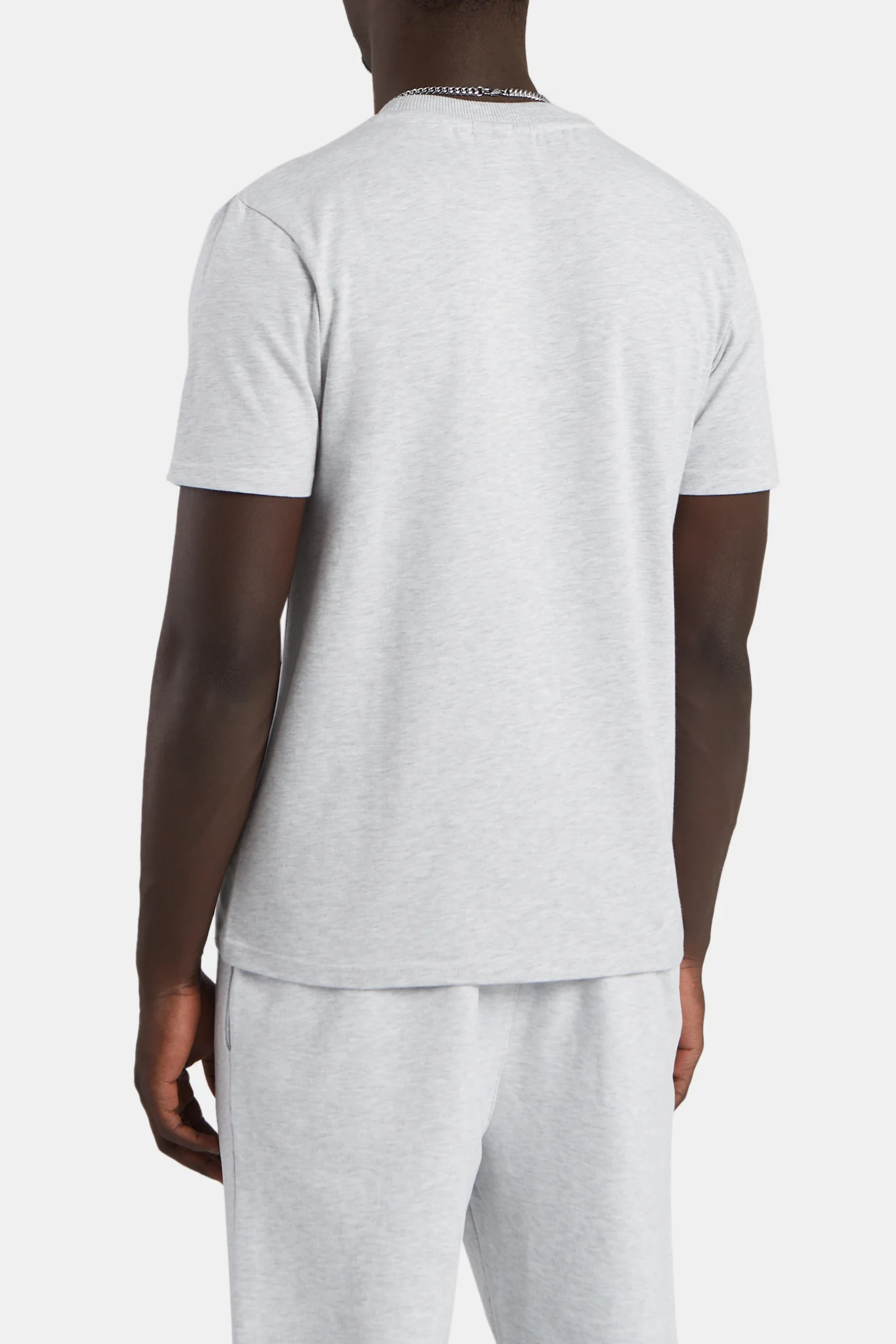 Slim Fit T-Shirt - Light Grey Marl - Image 4