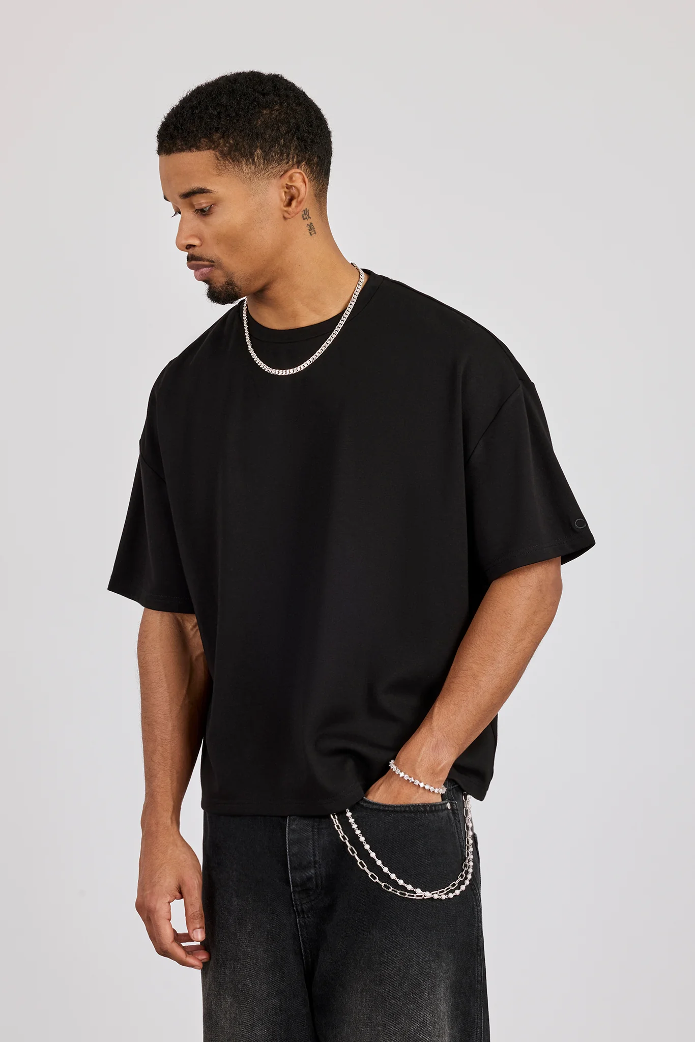 Soft Touch Boxy T-Shirt - Black