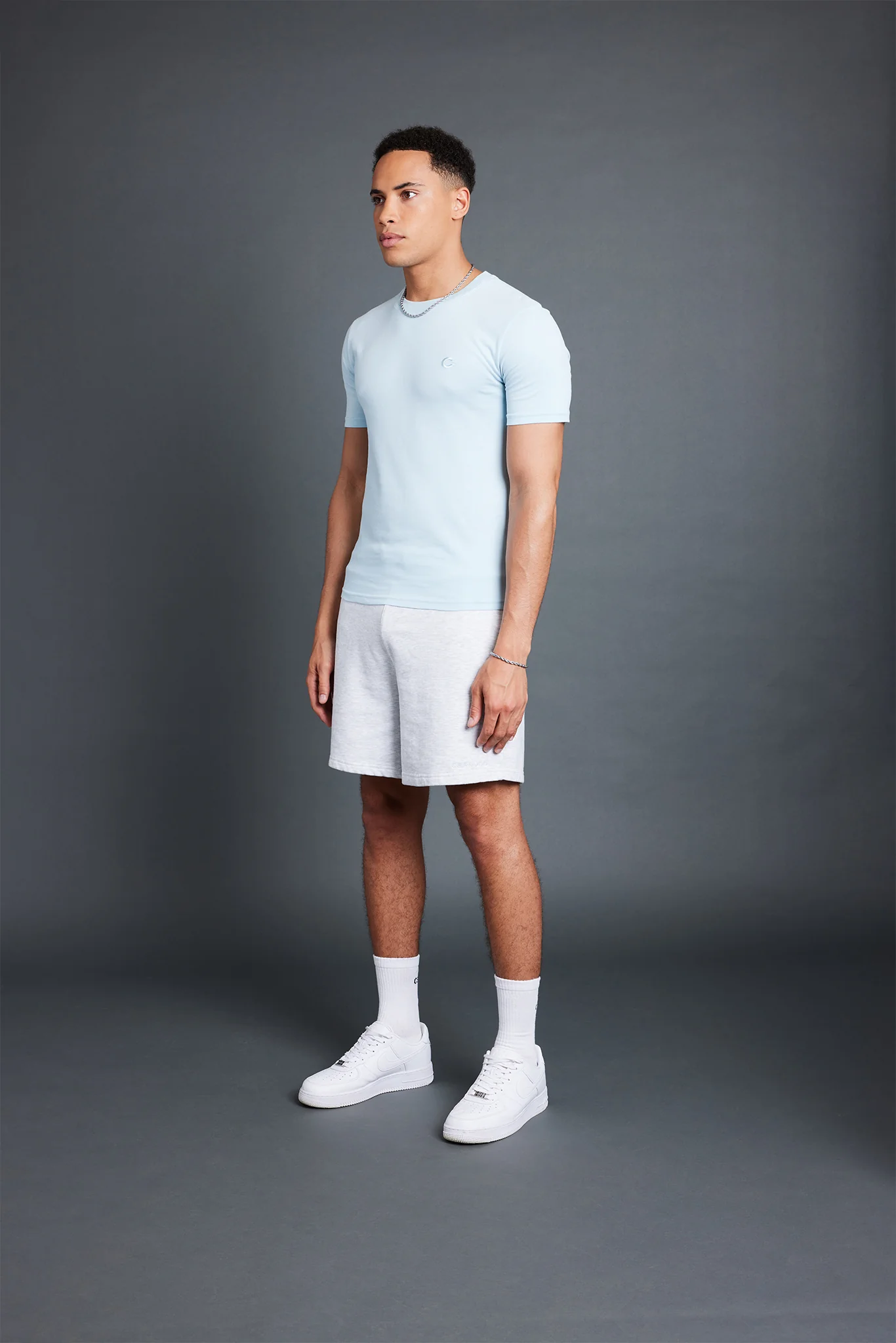 Soft Touch Slim Fit T-Shirt - Light Blue - Image 2