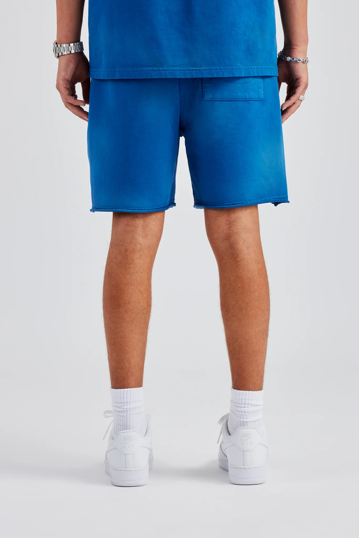 Spray Washed Jersey Short - Blue - Image 4
