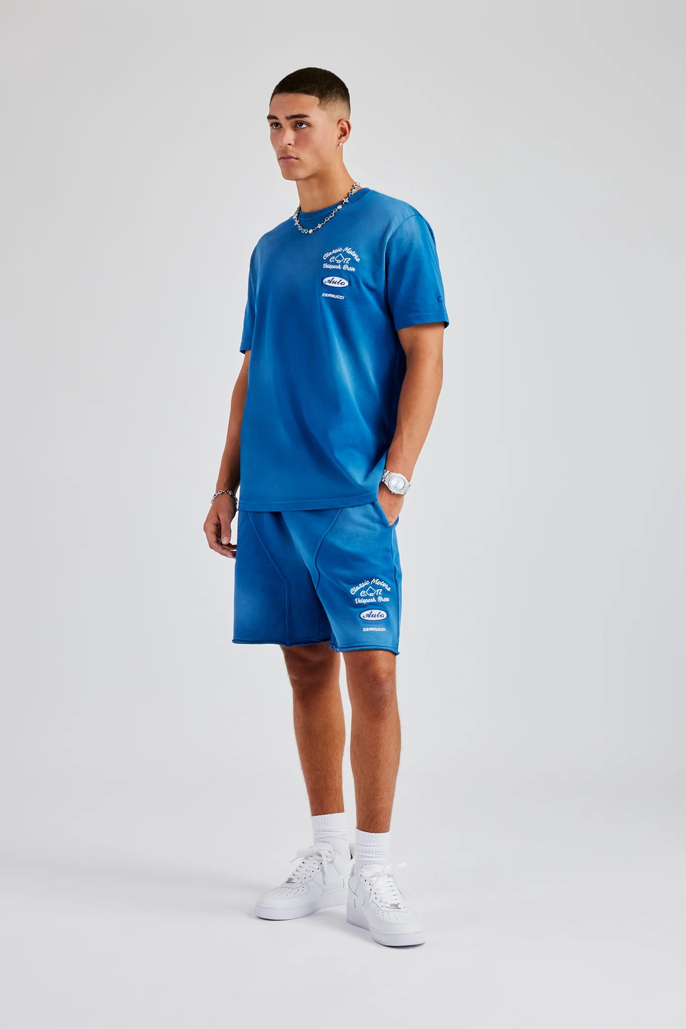 Spray Washed T-Shirt - Blue - Image 3