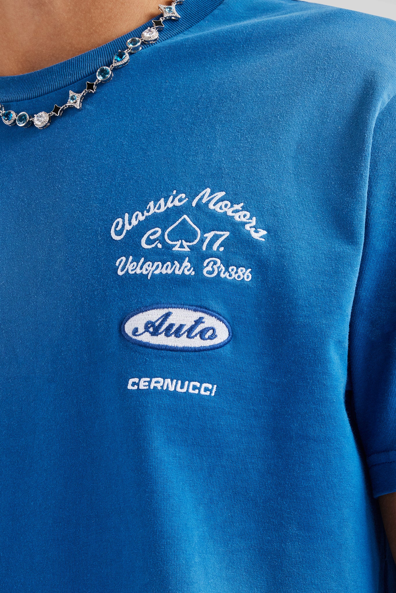 Spray Washed T-Shirt - Blue - Image 4