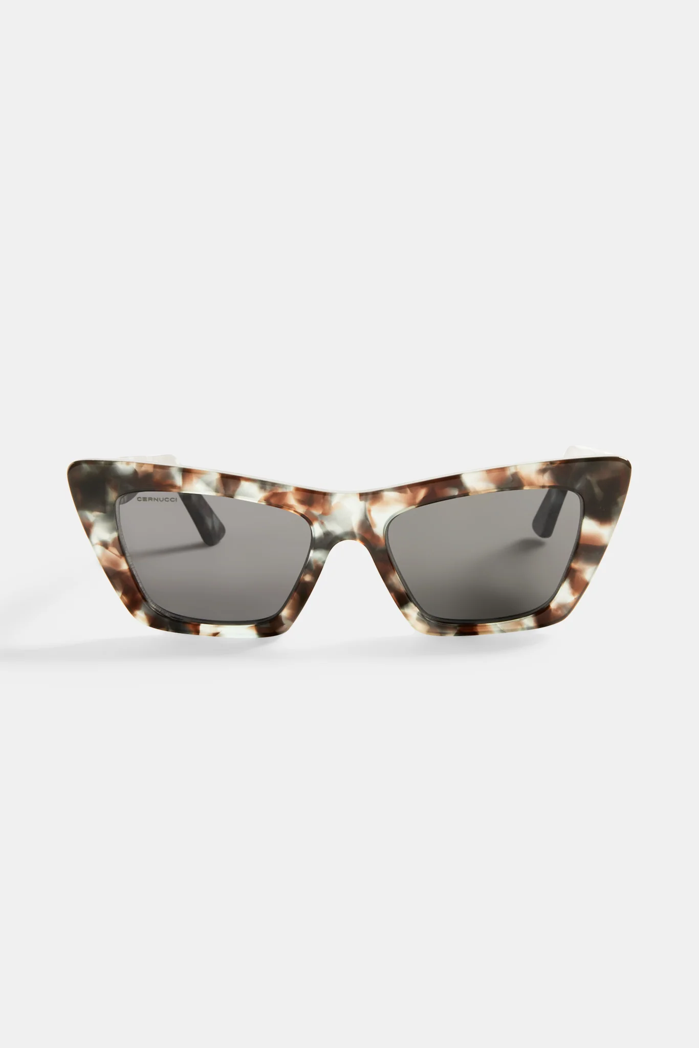 Square Cat Eye Acetate Frame Sunglasses - Multi - Image 3