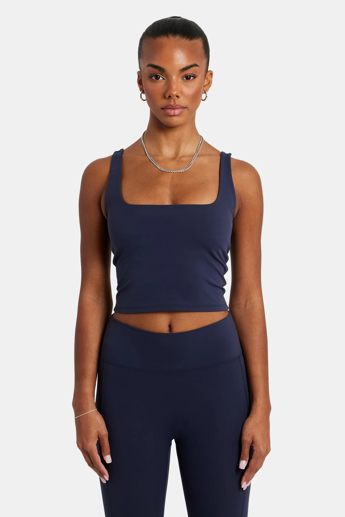 Square NeckTop - Navy - Image 2