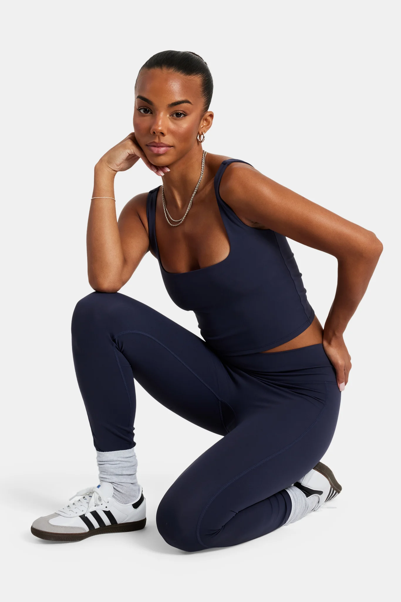 Square NeckTop - Navy - Image 5