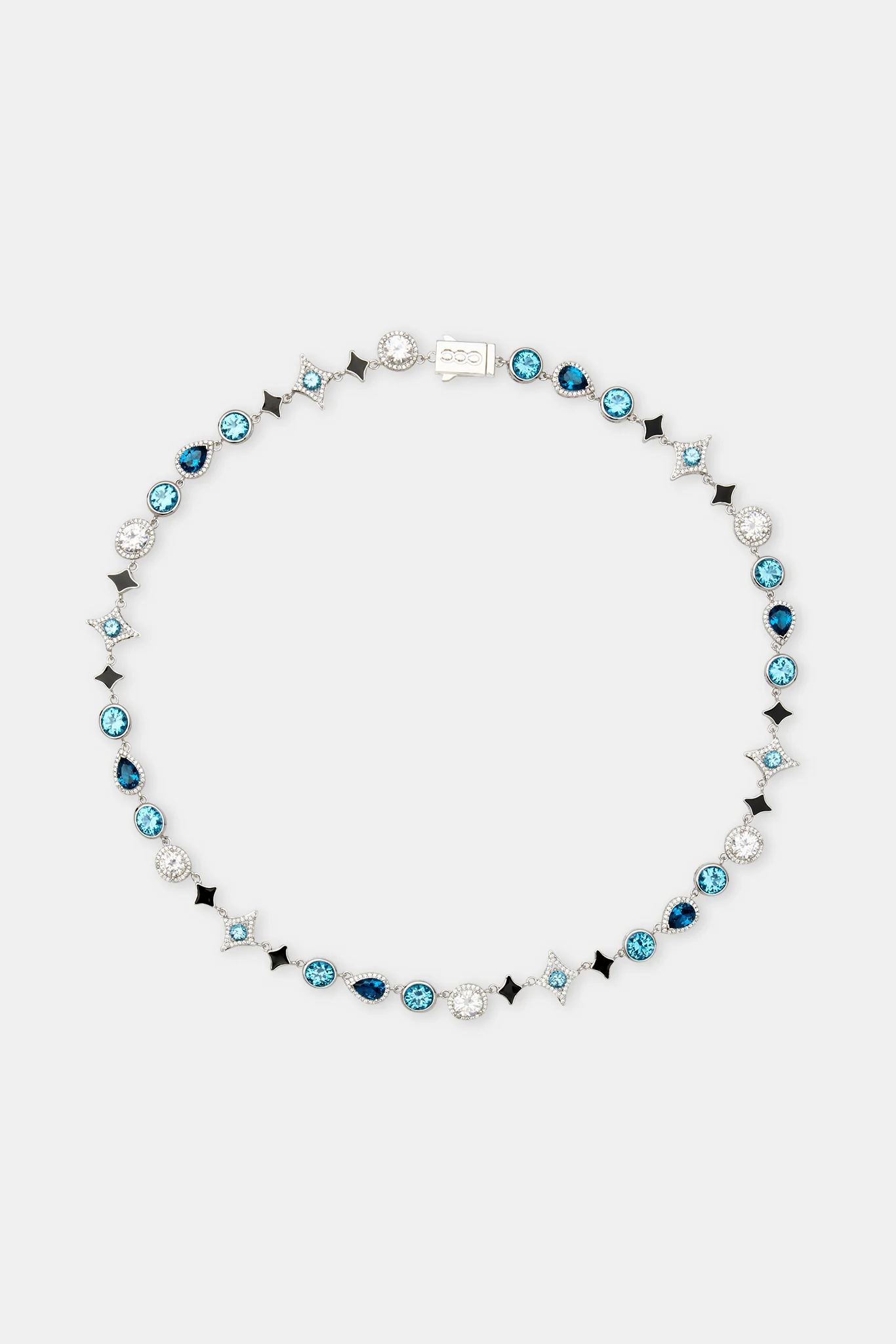 Star Motif Blue Multi Gemstone Chain - 10mm - Image 3
