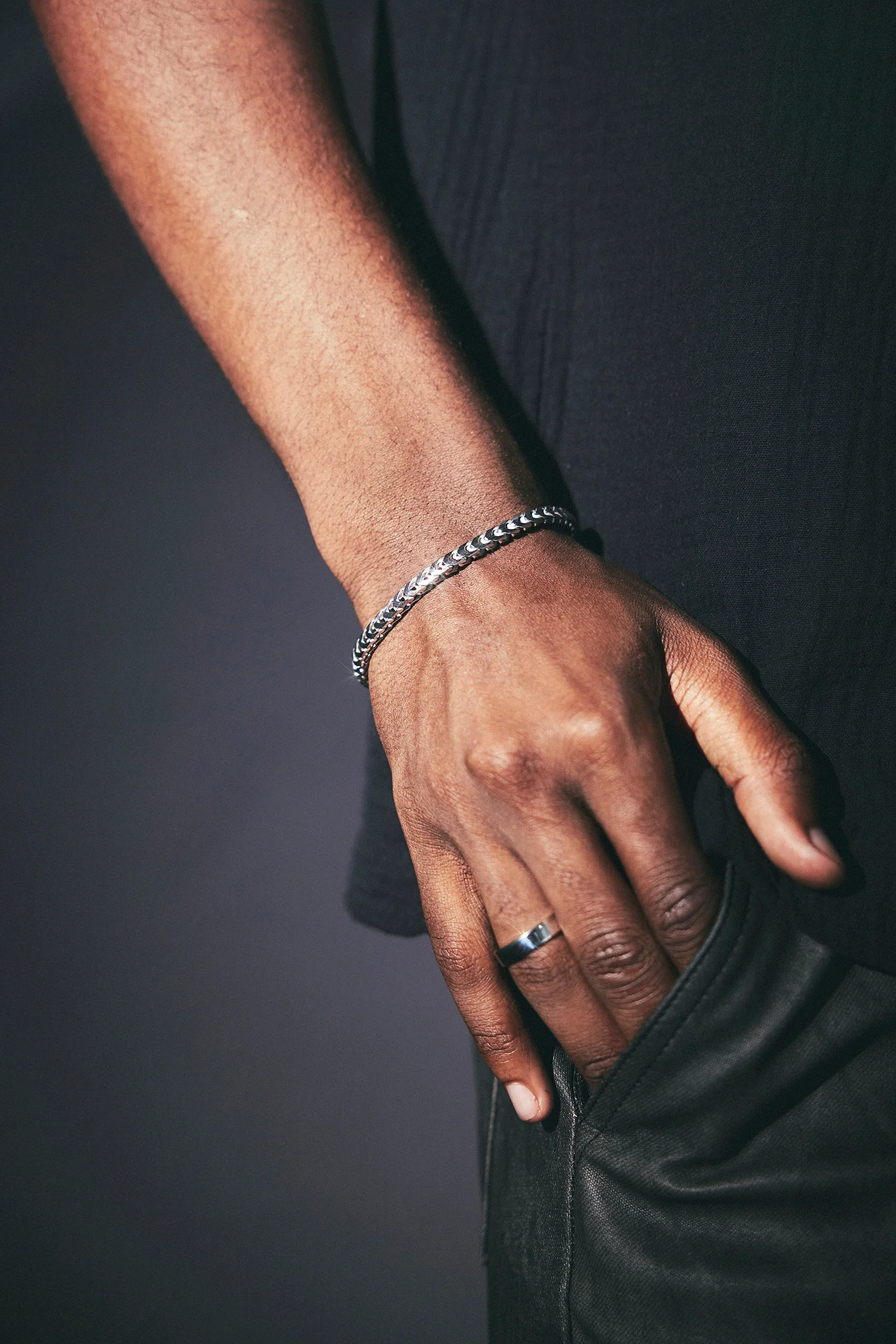 925 Sterling Silver Box Bracelet - 5mm - Image 2