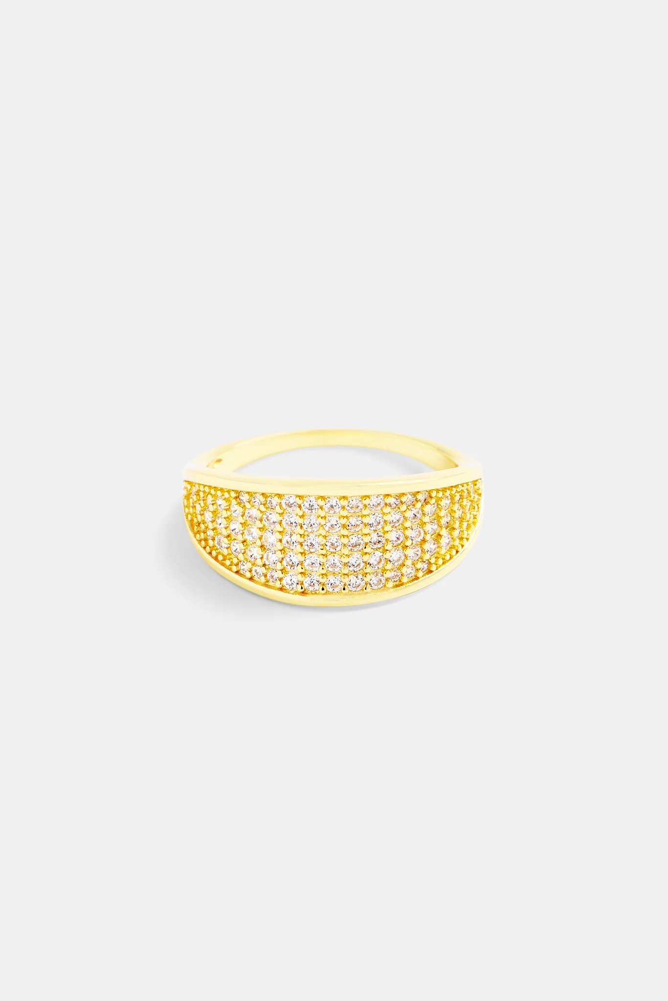 Sterling Silver Gold Plated Pave CZ Ring - Image 3