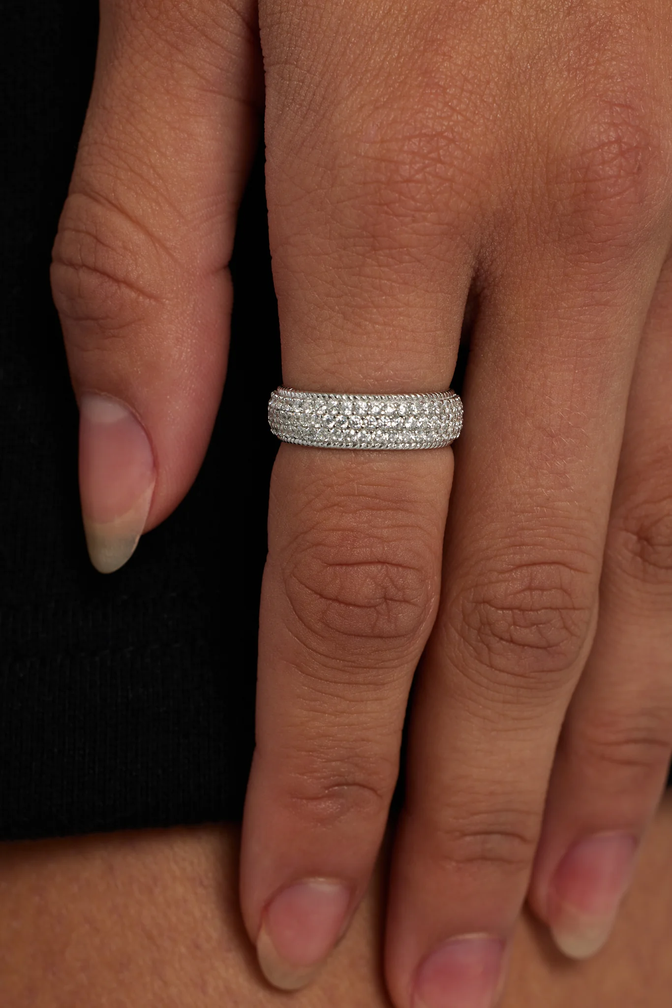 Sterling Silver Iced CZ Pave Ring - Image 2