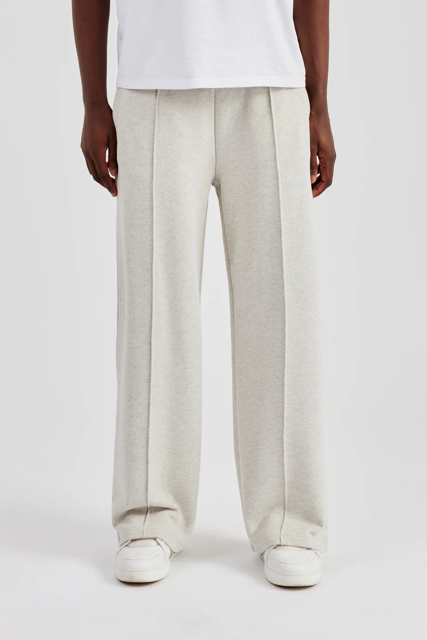 Straight Leg Jersey Trouser - Ash Grey - Image 3