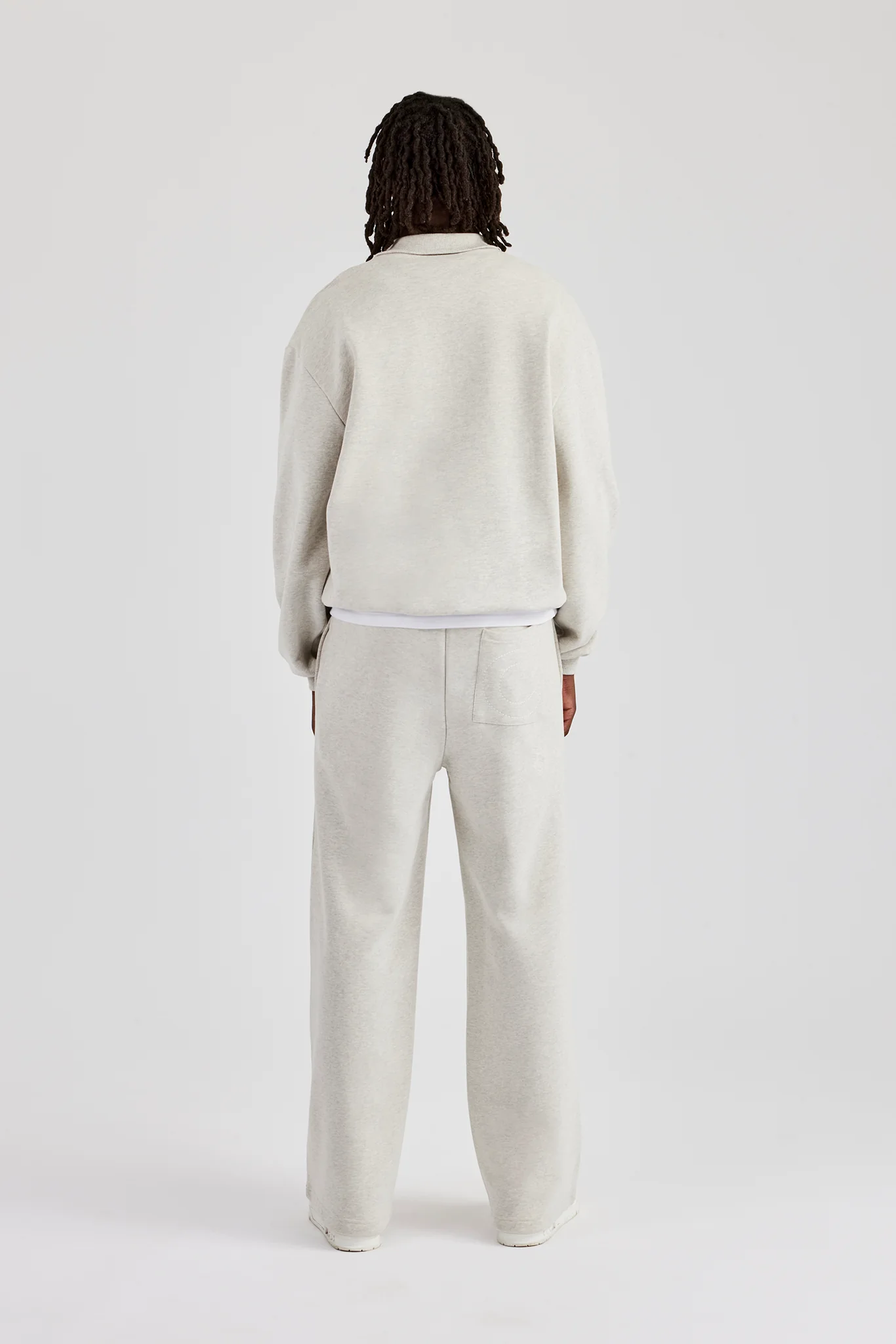 Straight Leg Jersey Trouser - Ash Grey - Image 4