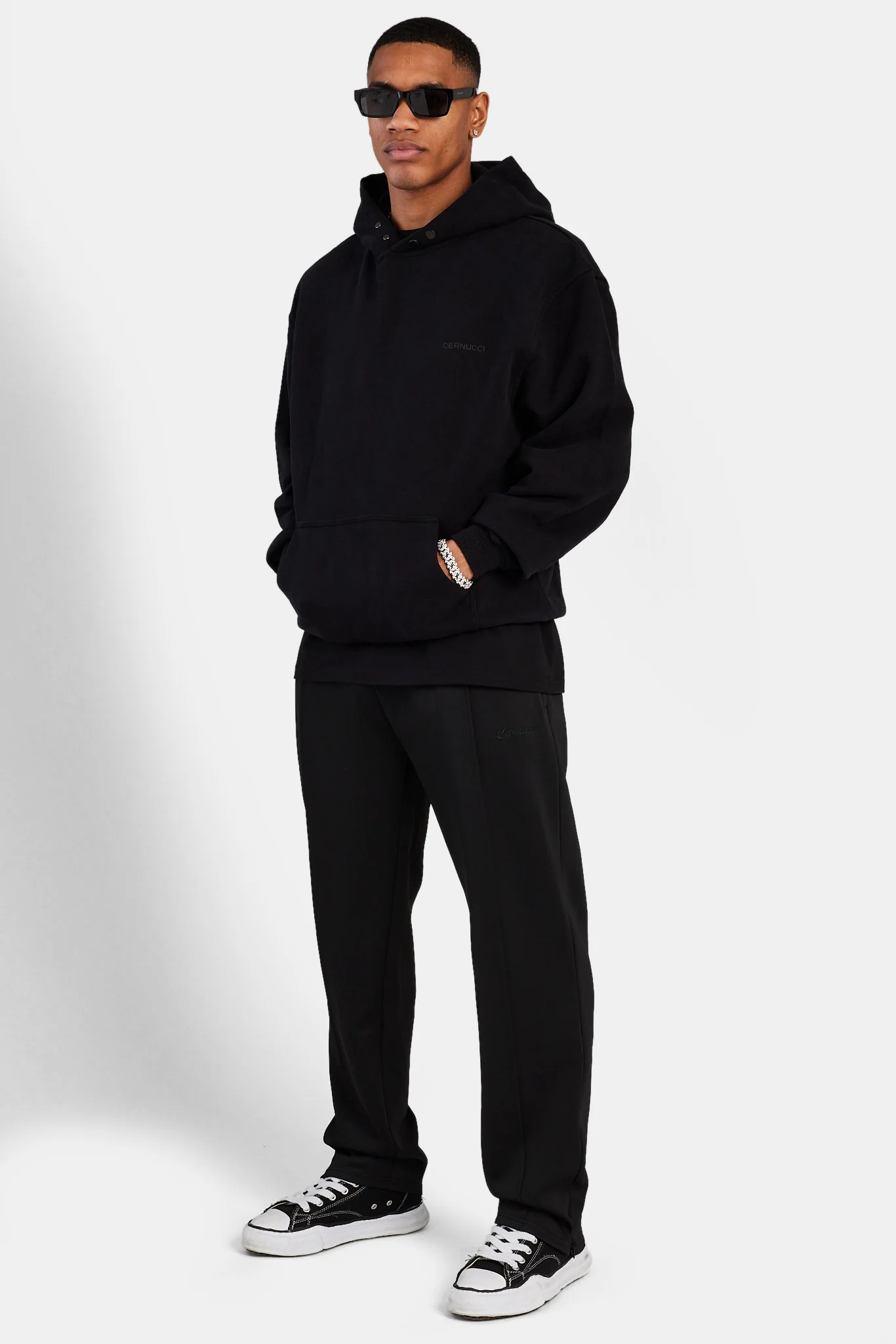 Straight Leg Track Pant - Black - Image 2