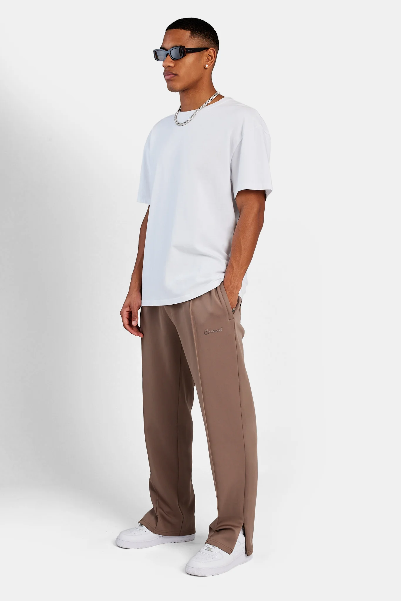 Straight Leg Track Pant - Mushroom - Image 2
