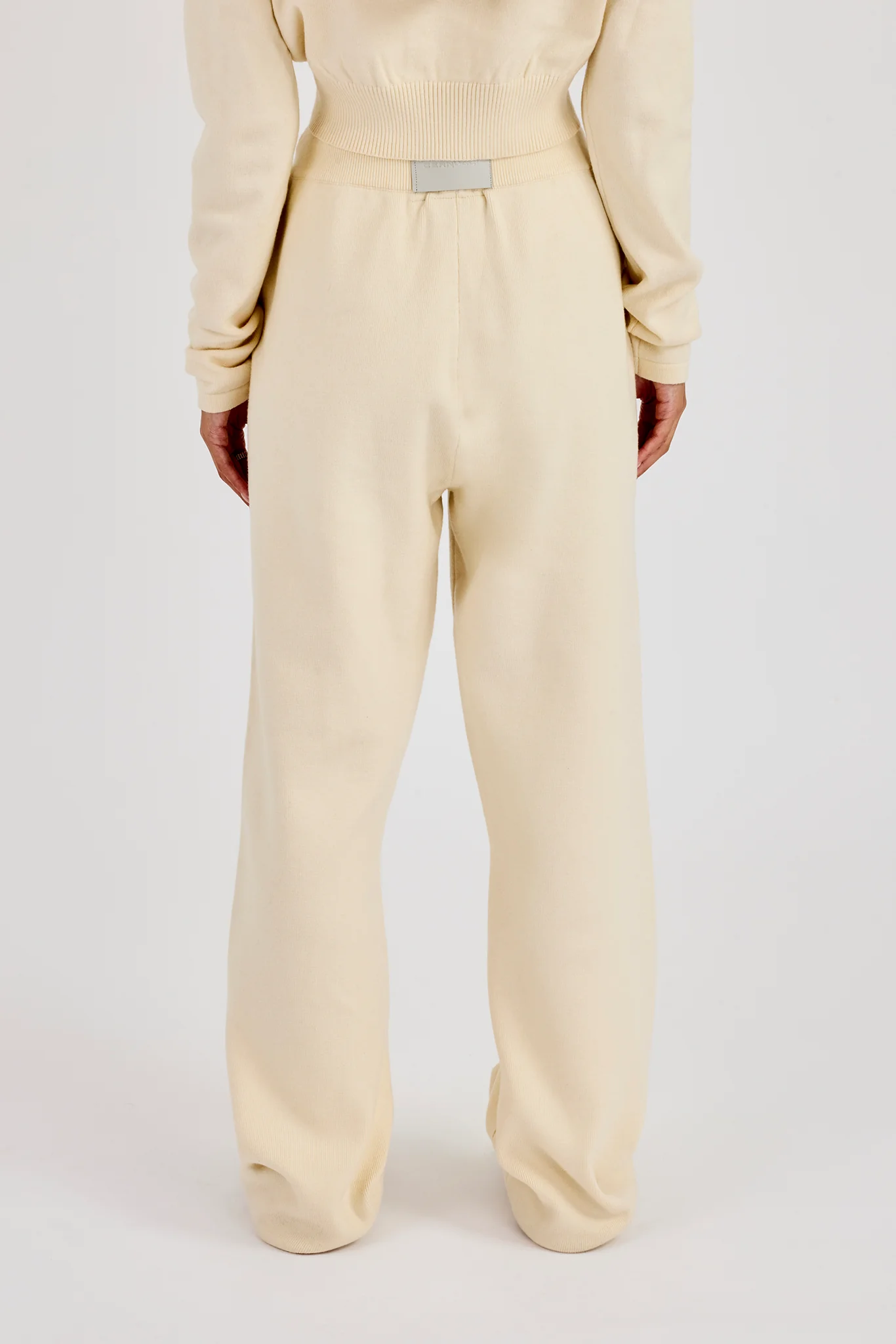 Relaxed Knitted Jogger - Cream - Image 4