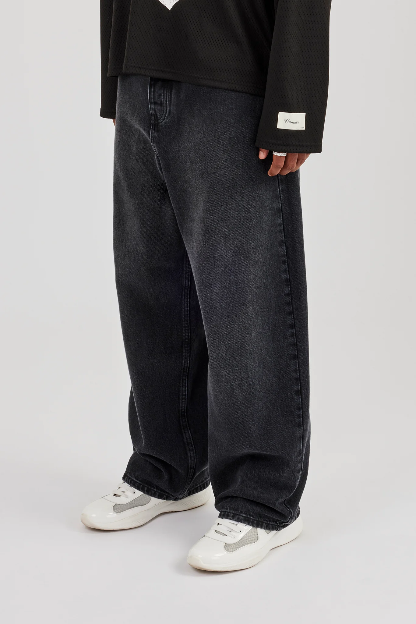 Super Baggy Jeans - Washed Black - Image 3