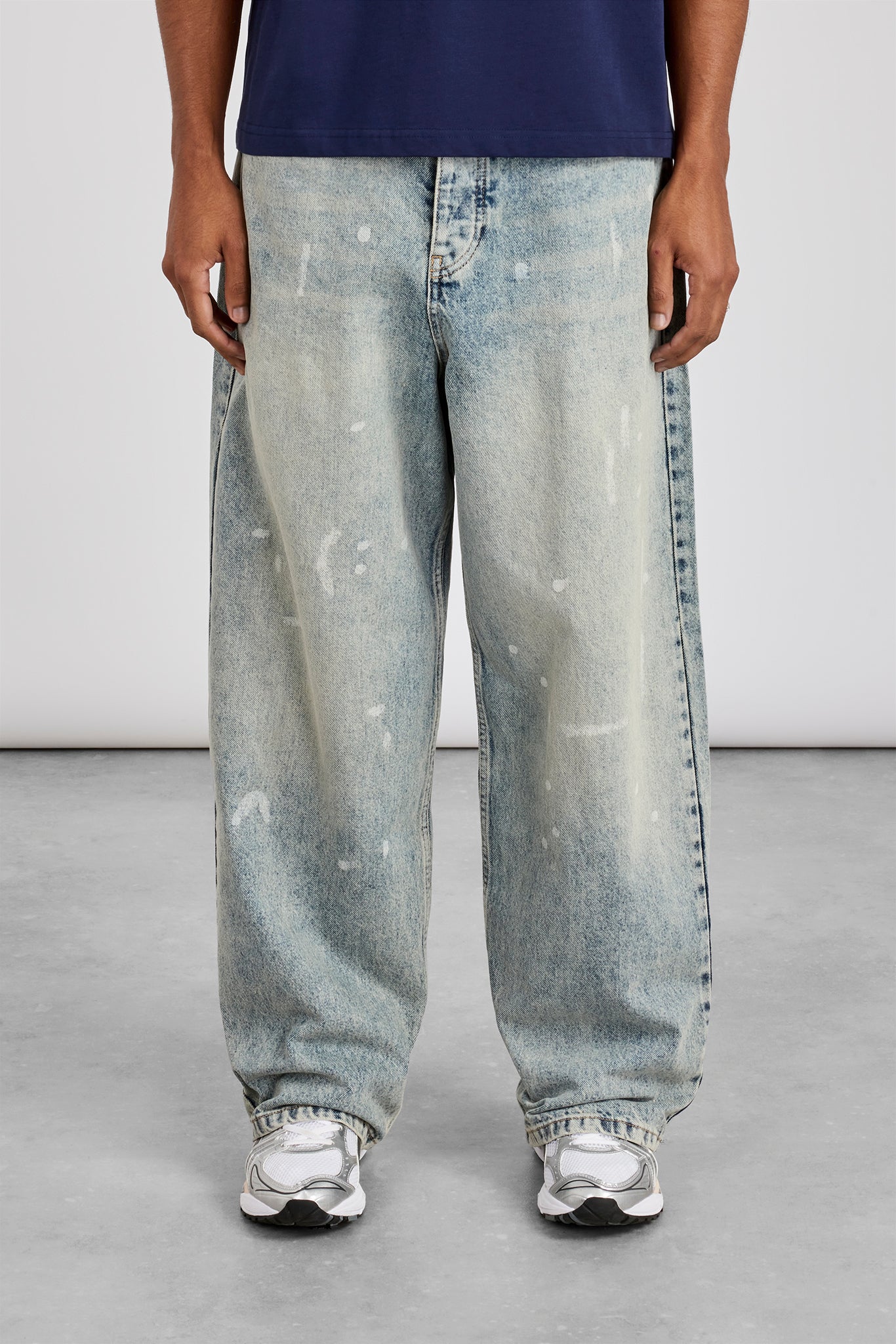 Super Baggy Paint Splatter Jean - Antique Wash - Image 2