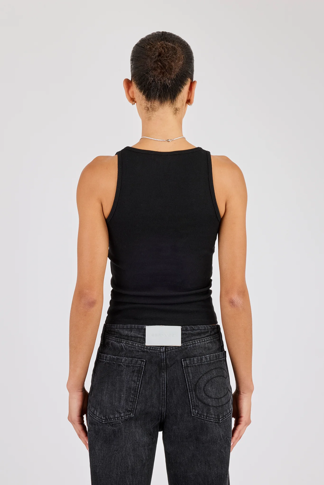 Swarovski Square Neck Rib Vest - Image 4