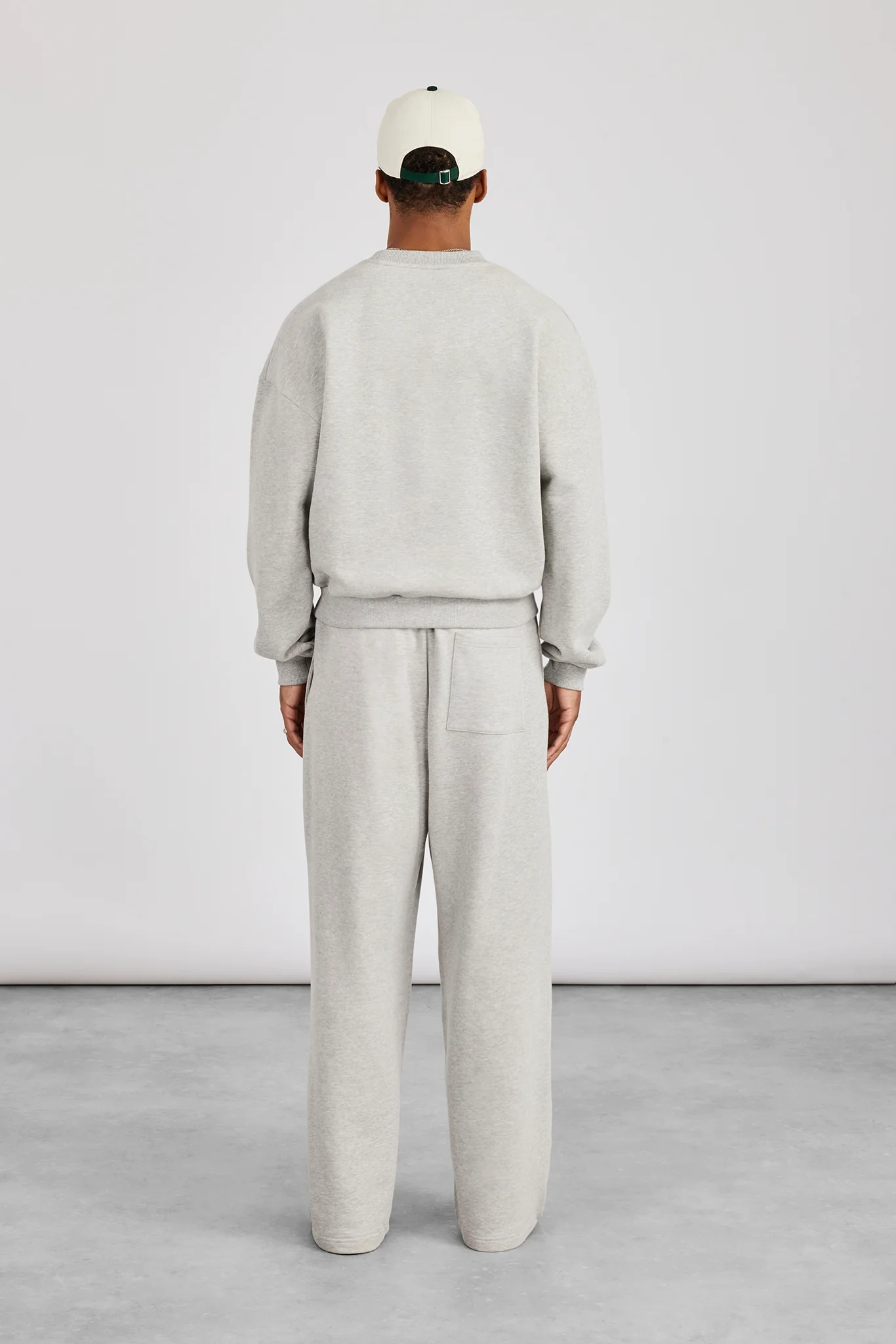 Sweater & Baggy Fit Jogger - Grey Marl - Image 4