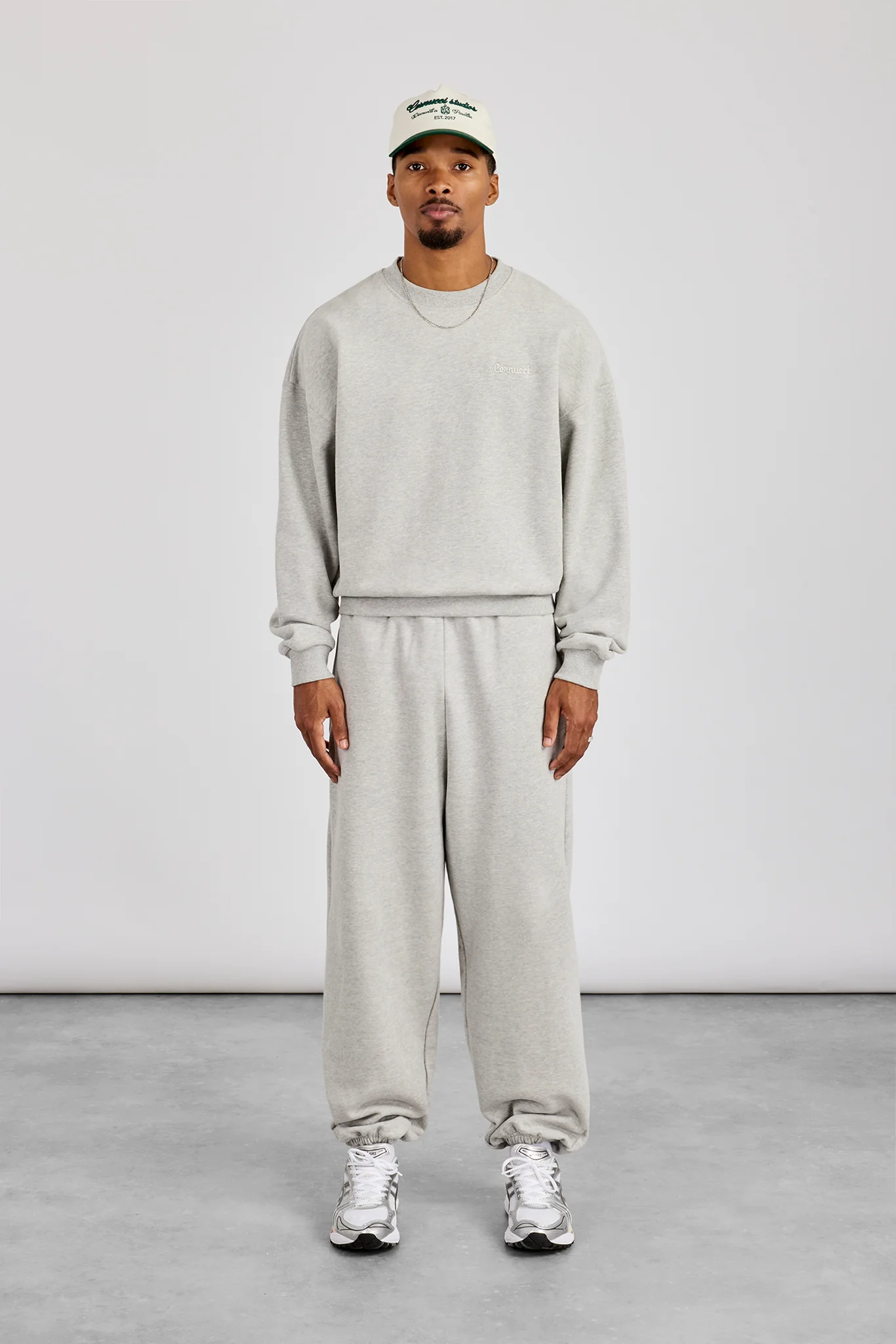Sweater & Cuffed Jogger - Grey Marl - Image 4