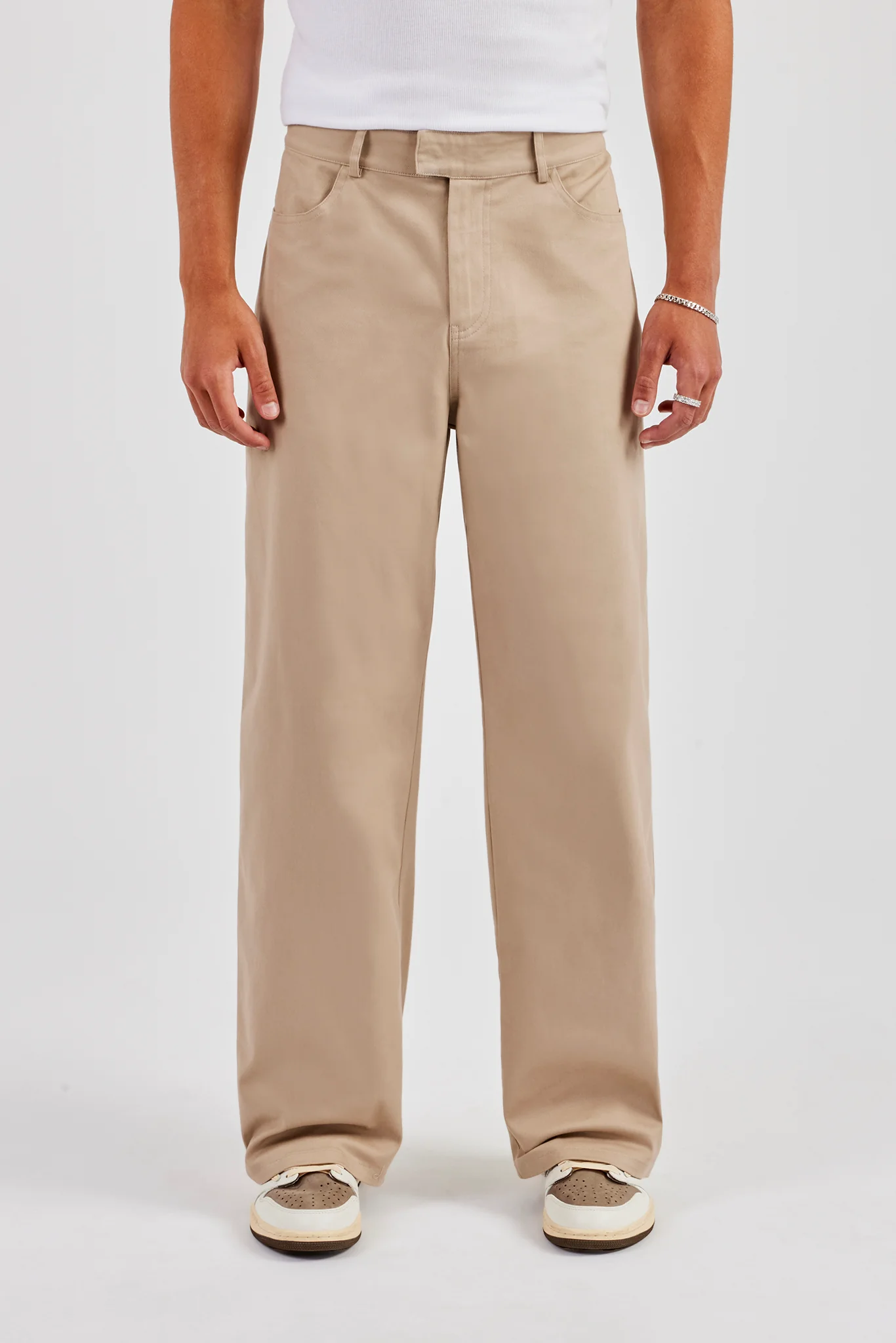 Tailored Relaxed Trouser - Sand - Image 2
