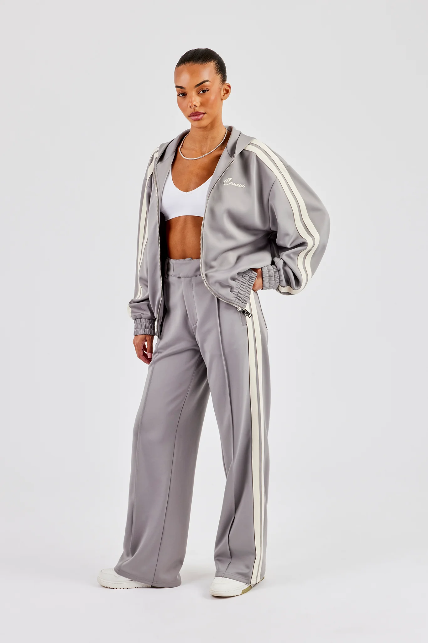 Tailored Taping Trouser - Grey - Image 5
