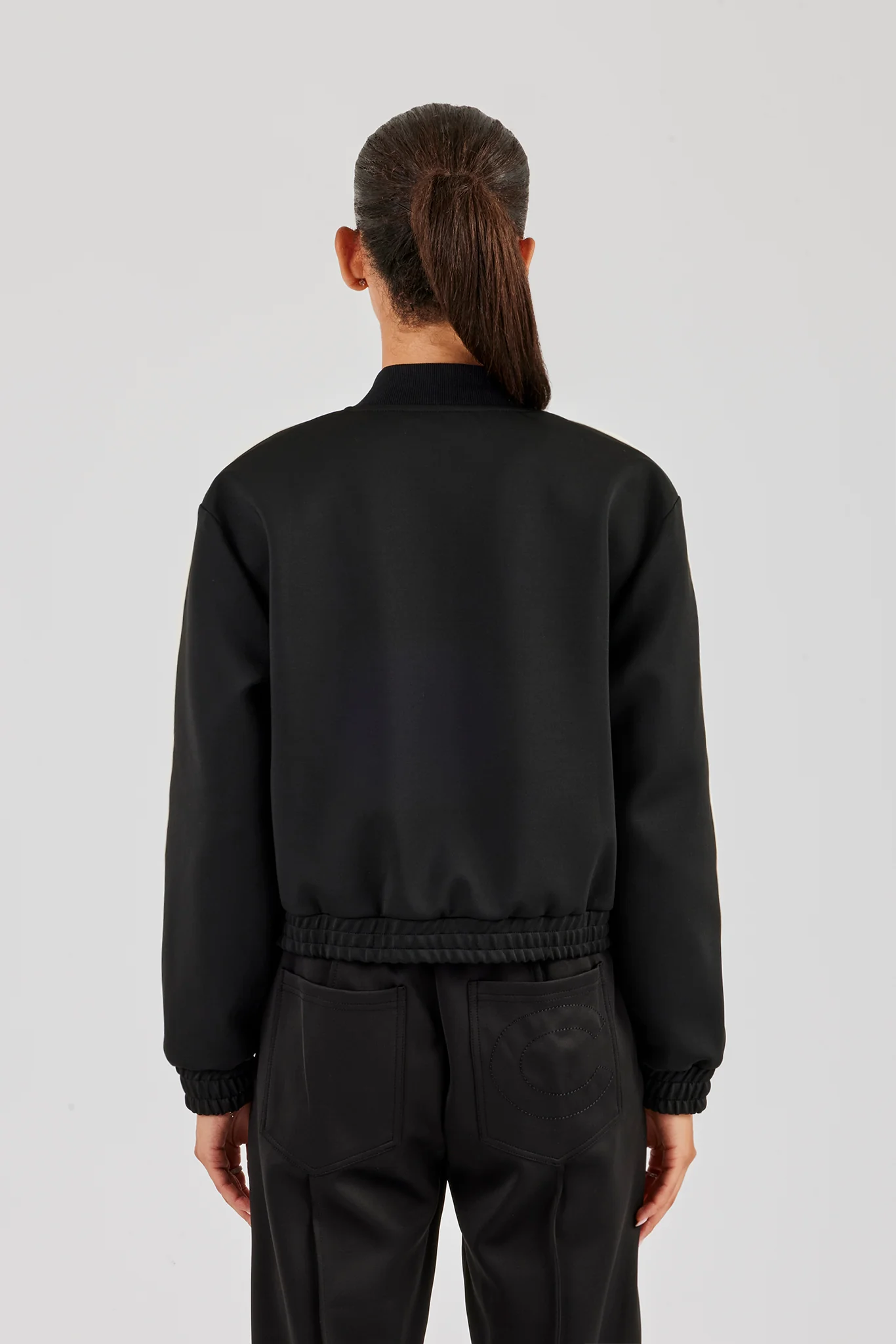 Taping Bomber Jacket - Black - Image 3