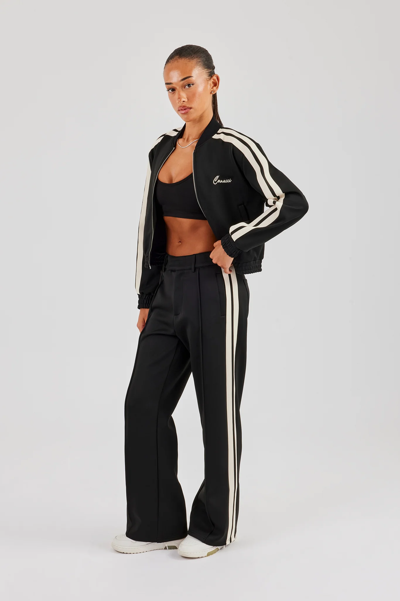 Taping Bomber Jacket - Black - Image 4