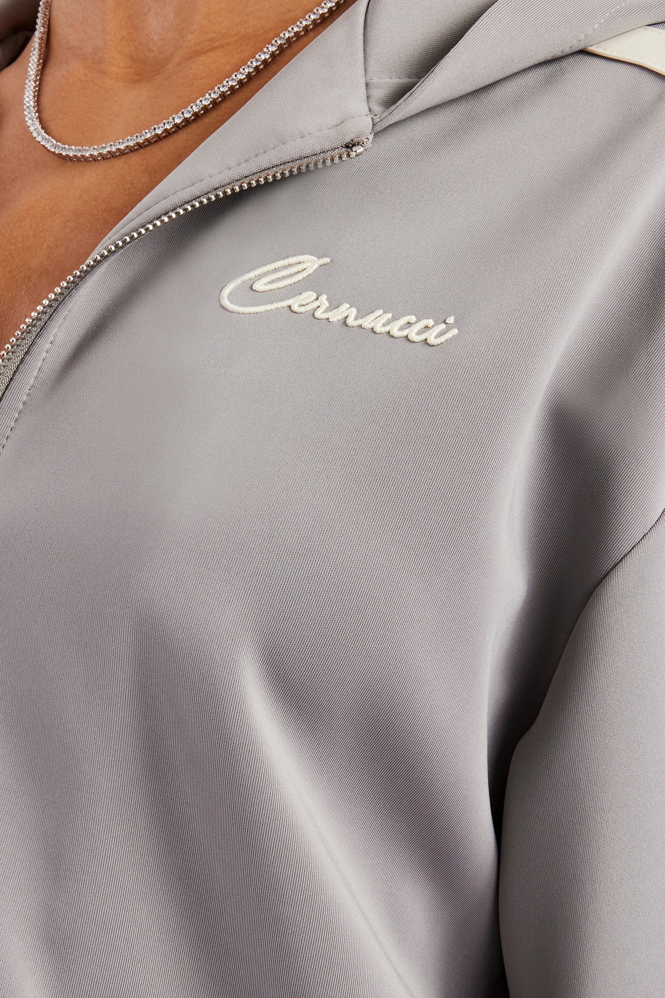Taping Hooded Jacket - Grey - Image 3
