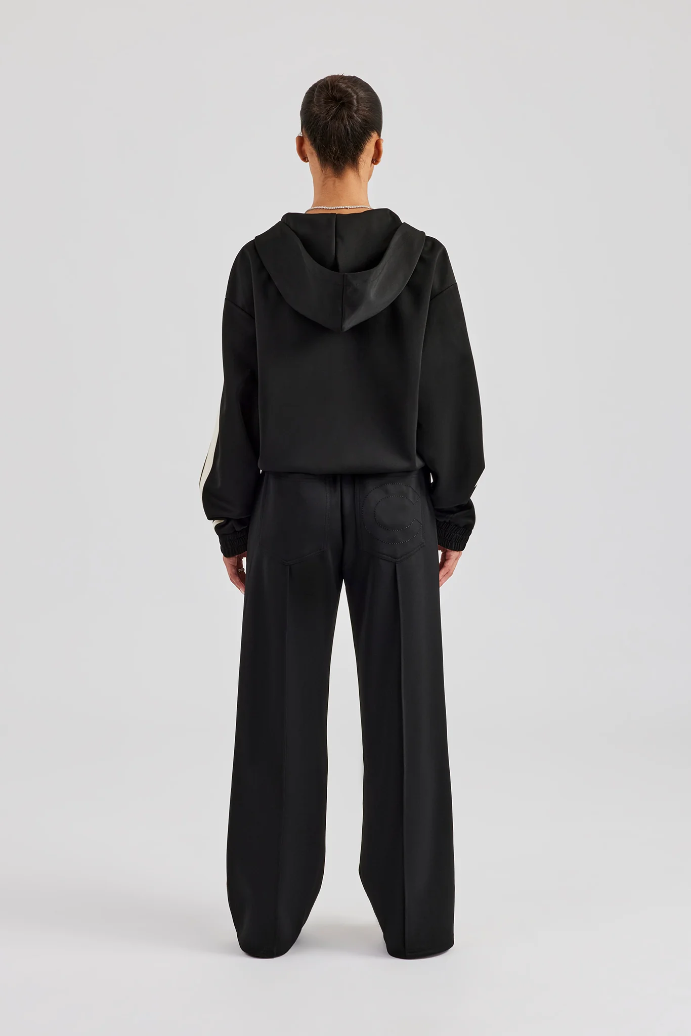 Taping Hooded Tracksuit - Black - Image 5