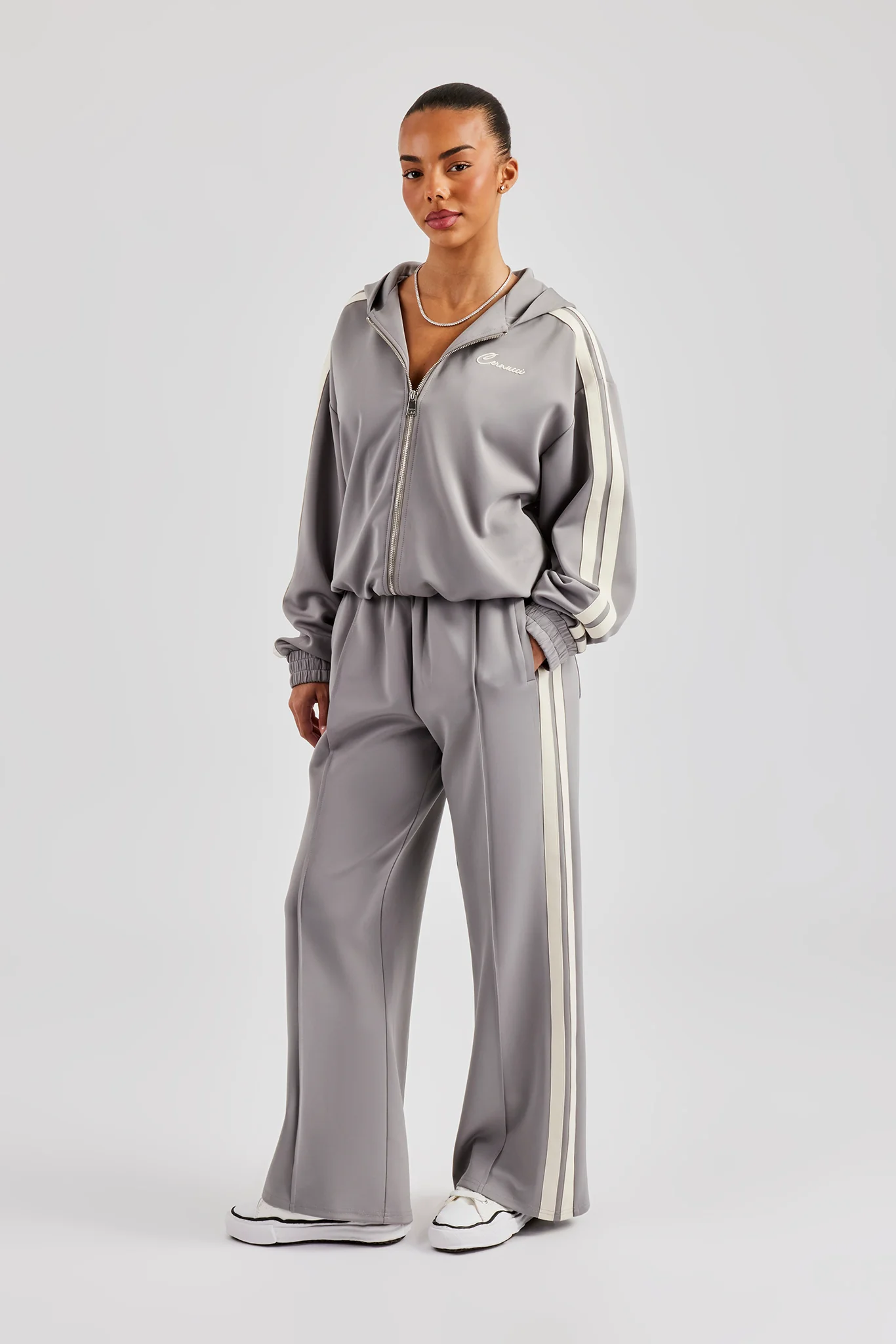Taping Hooded Tracksuit - Grey