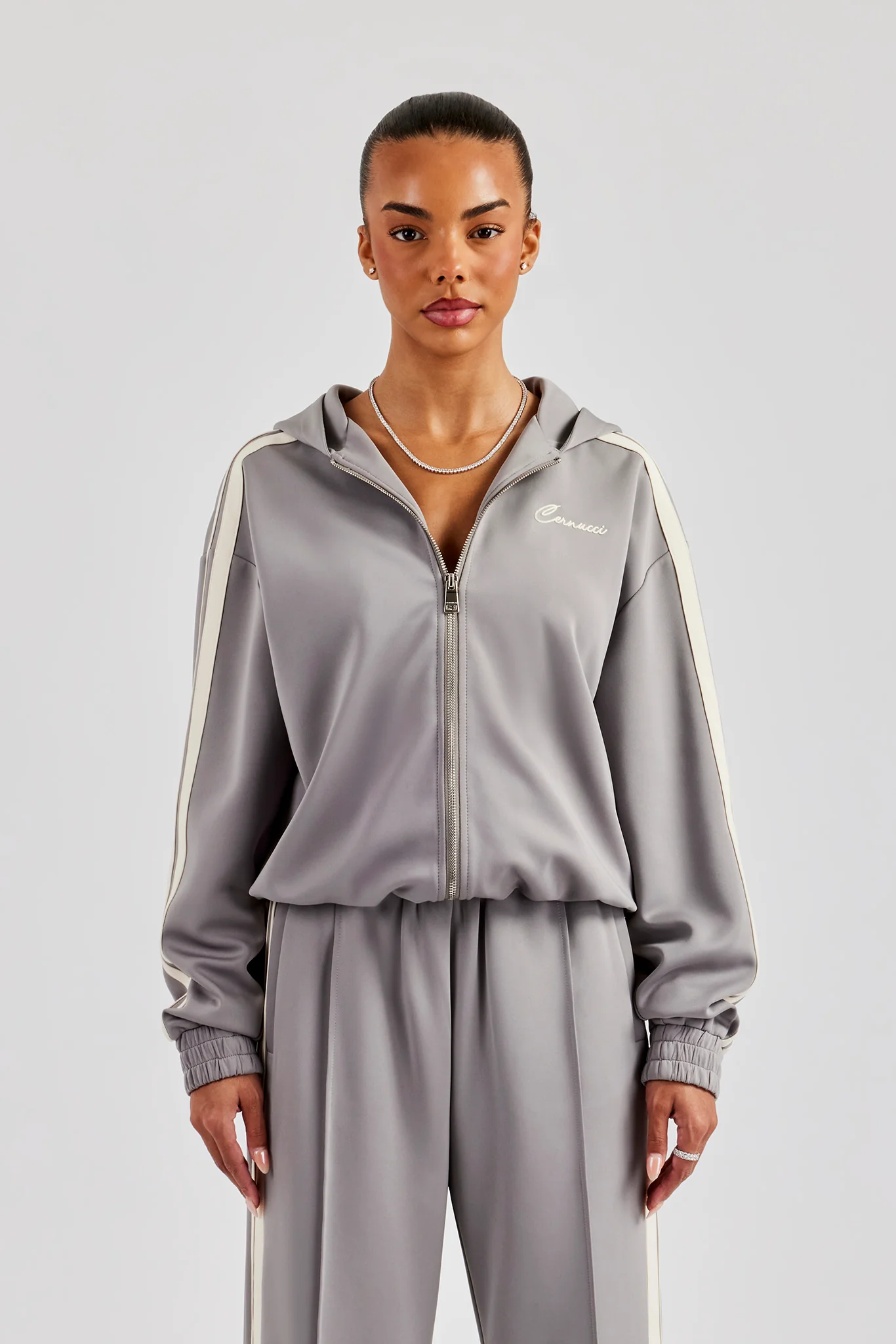 Taping Hooded Tracksuit - Grey - Image 15