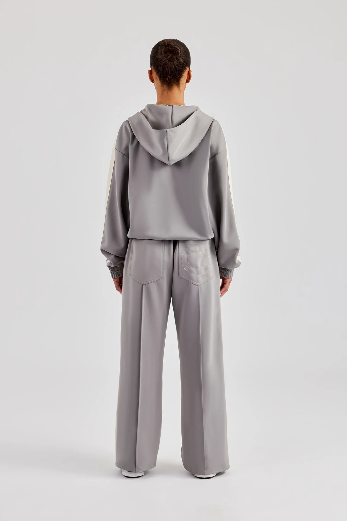Taping Hooded Tracksuit - Grey - Image 3