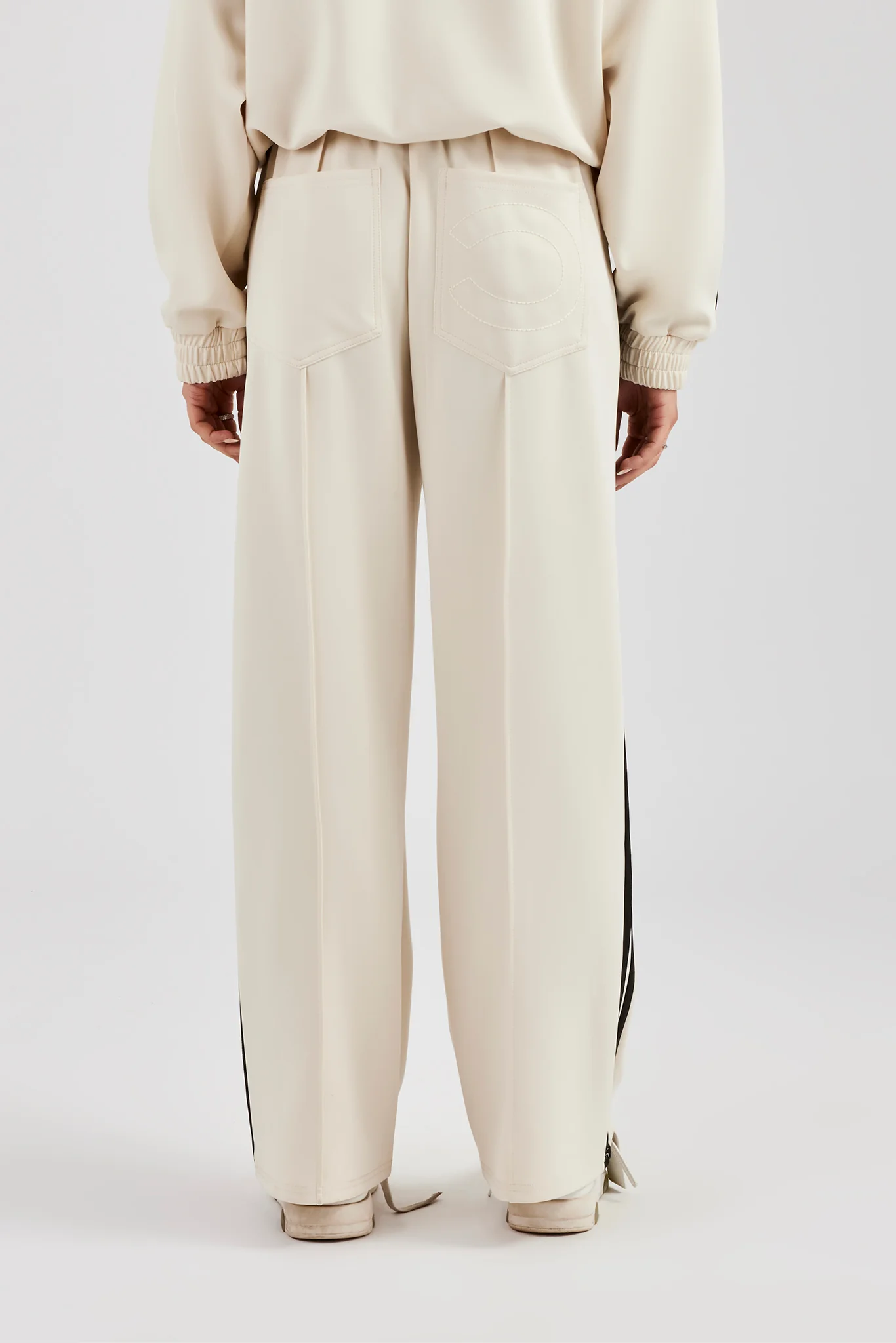 Taping Straight Leg Track Pant - Off White - Image 4