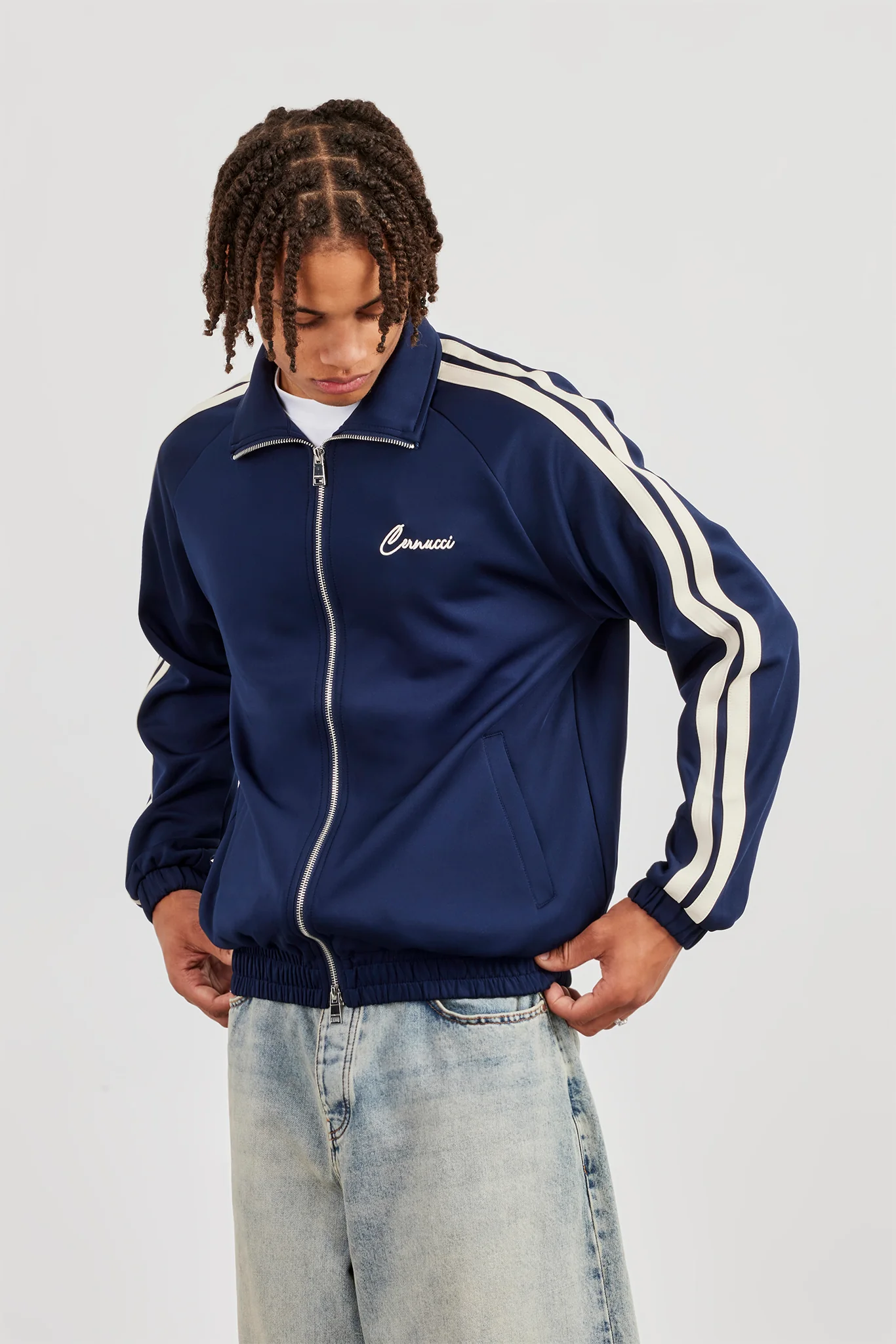 Taping Track Jacket - Navy Blue - Image 2