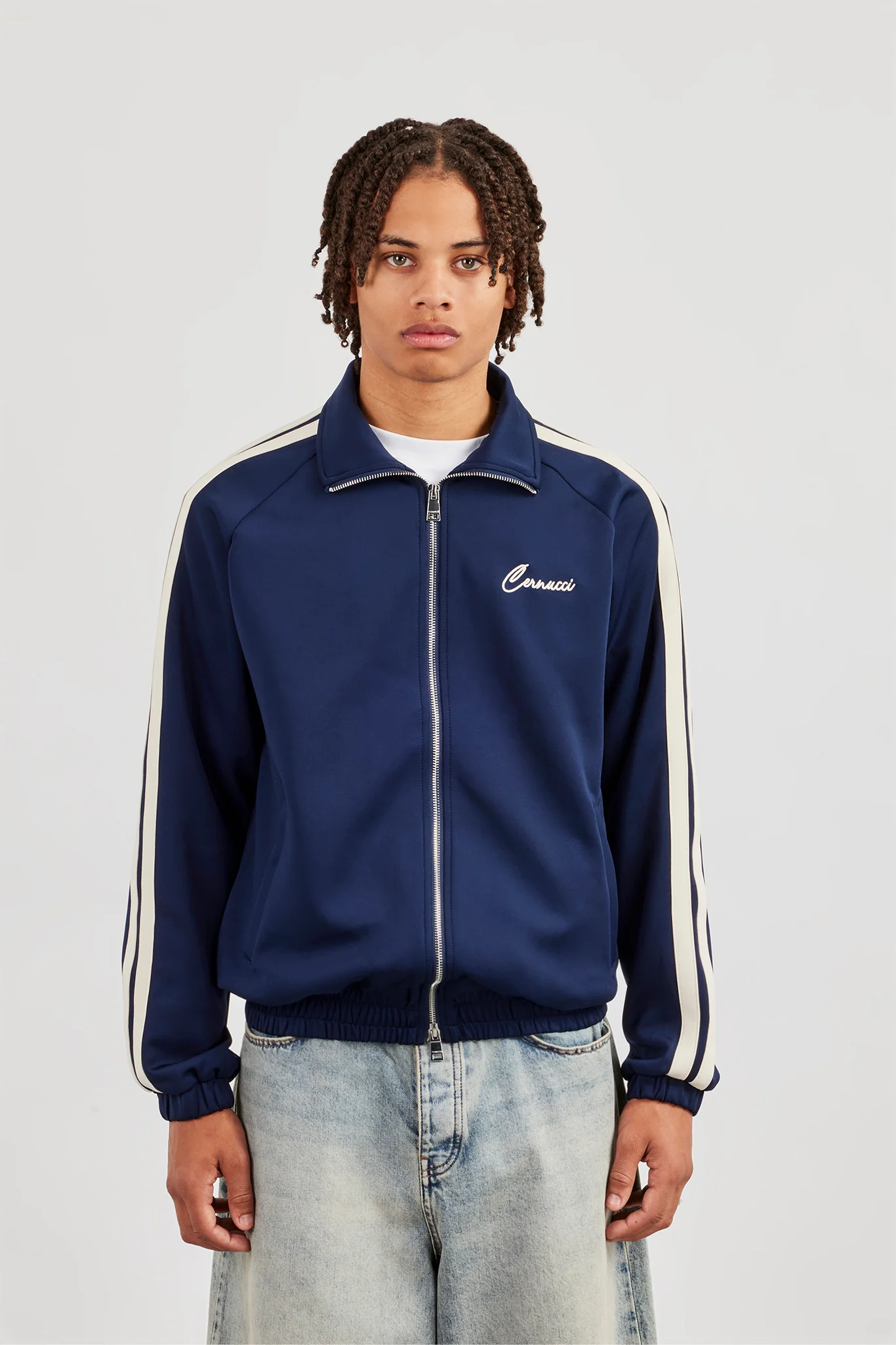 Taping Track Jacket - Navy Blue - Image 3