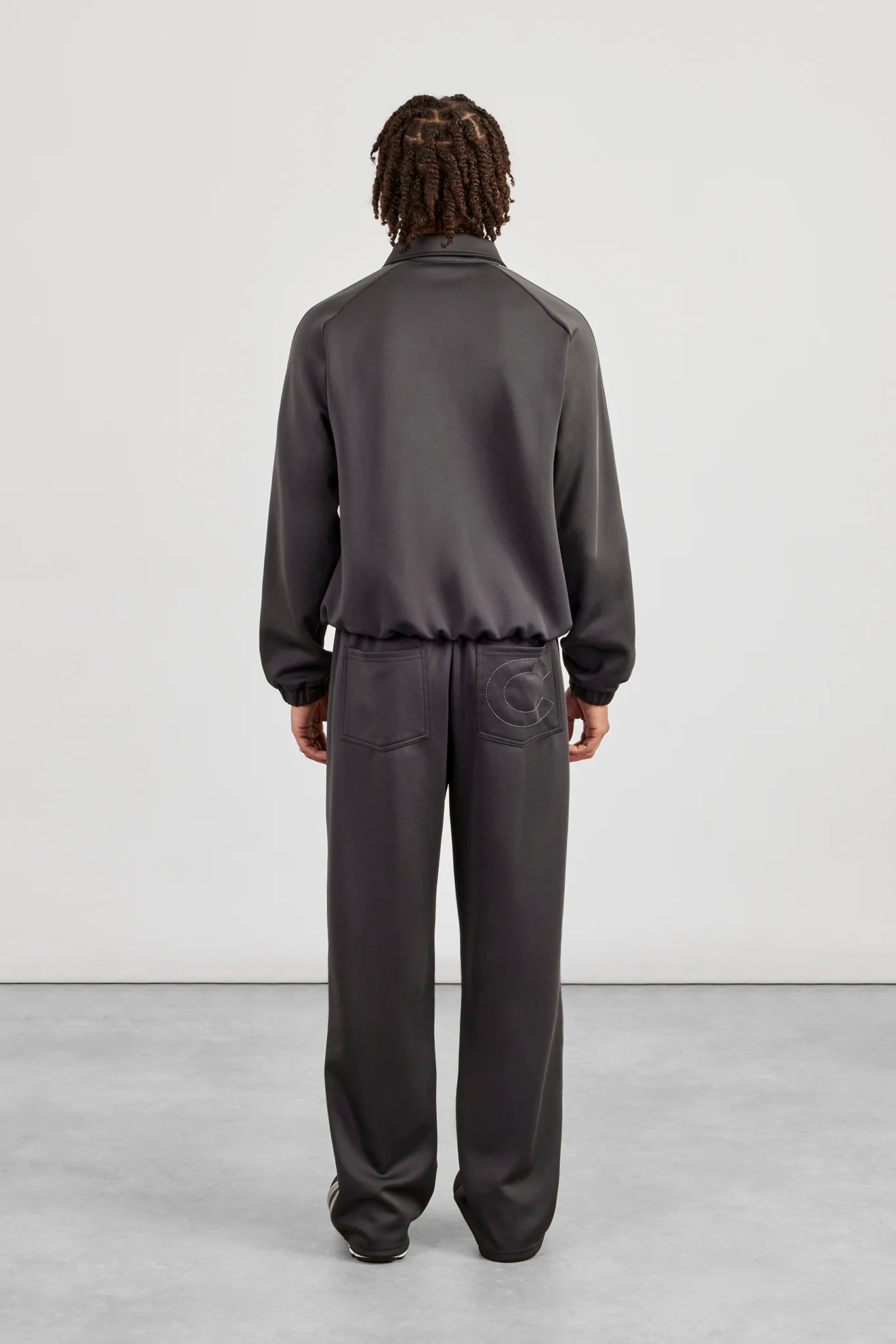 Taping Track Jacket & Relaxed Track Pant - Charcoal - Image 3