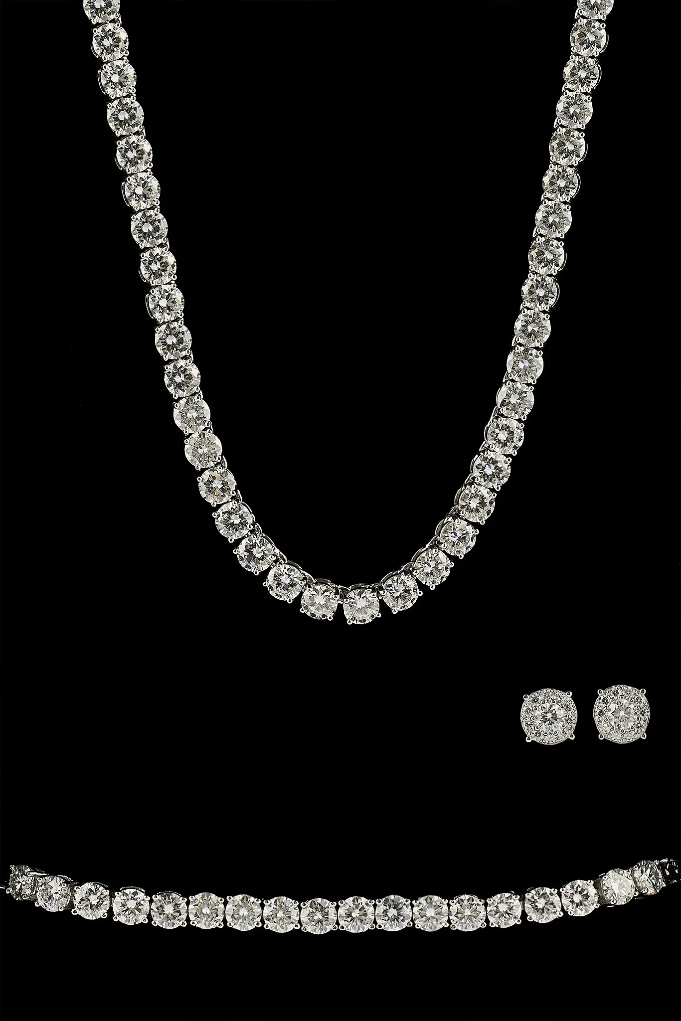 Tennis Chain, Bracelet & Stud - 5mm - Image 2