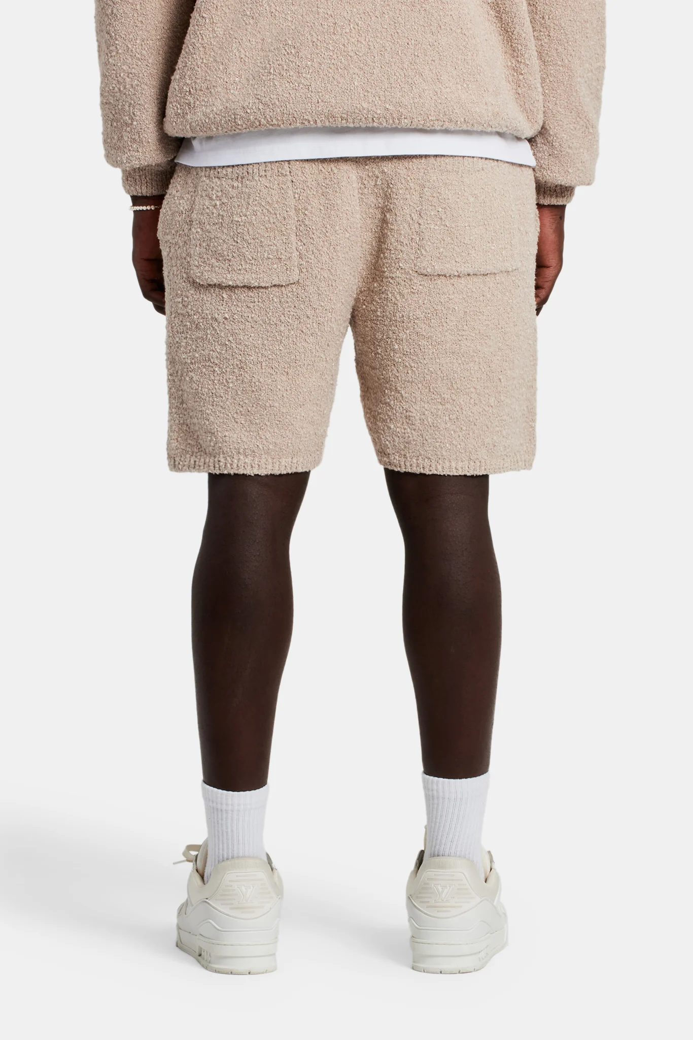 Textured Knitted Short - Beige - Image 3
