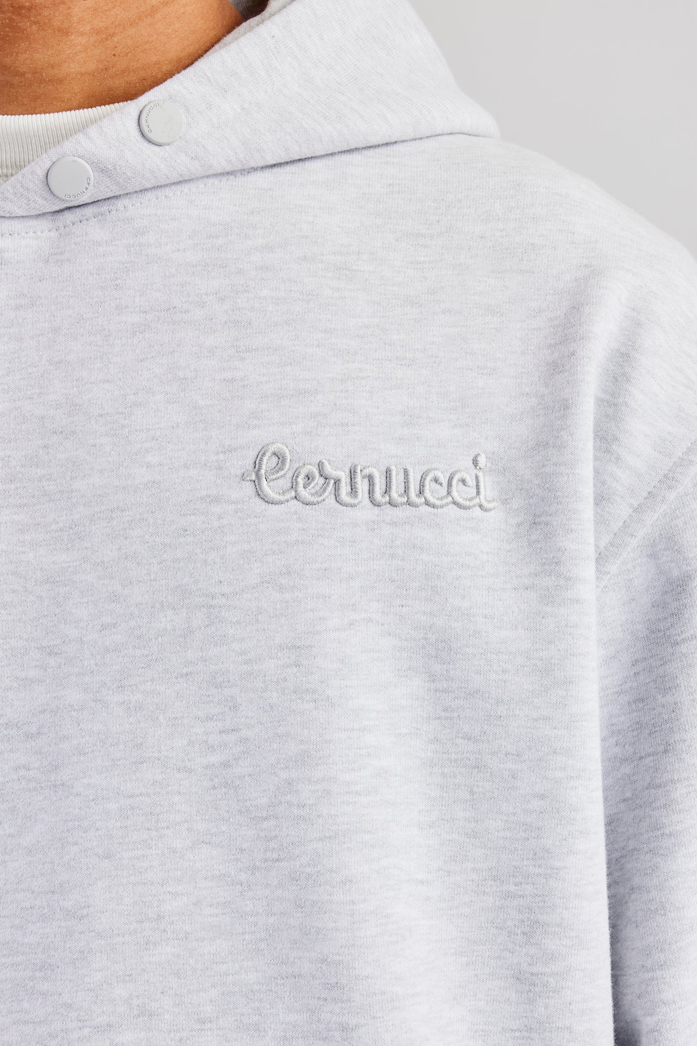 Tonal Oversized Hoodie - Ash Grey - Image 3