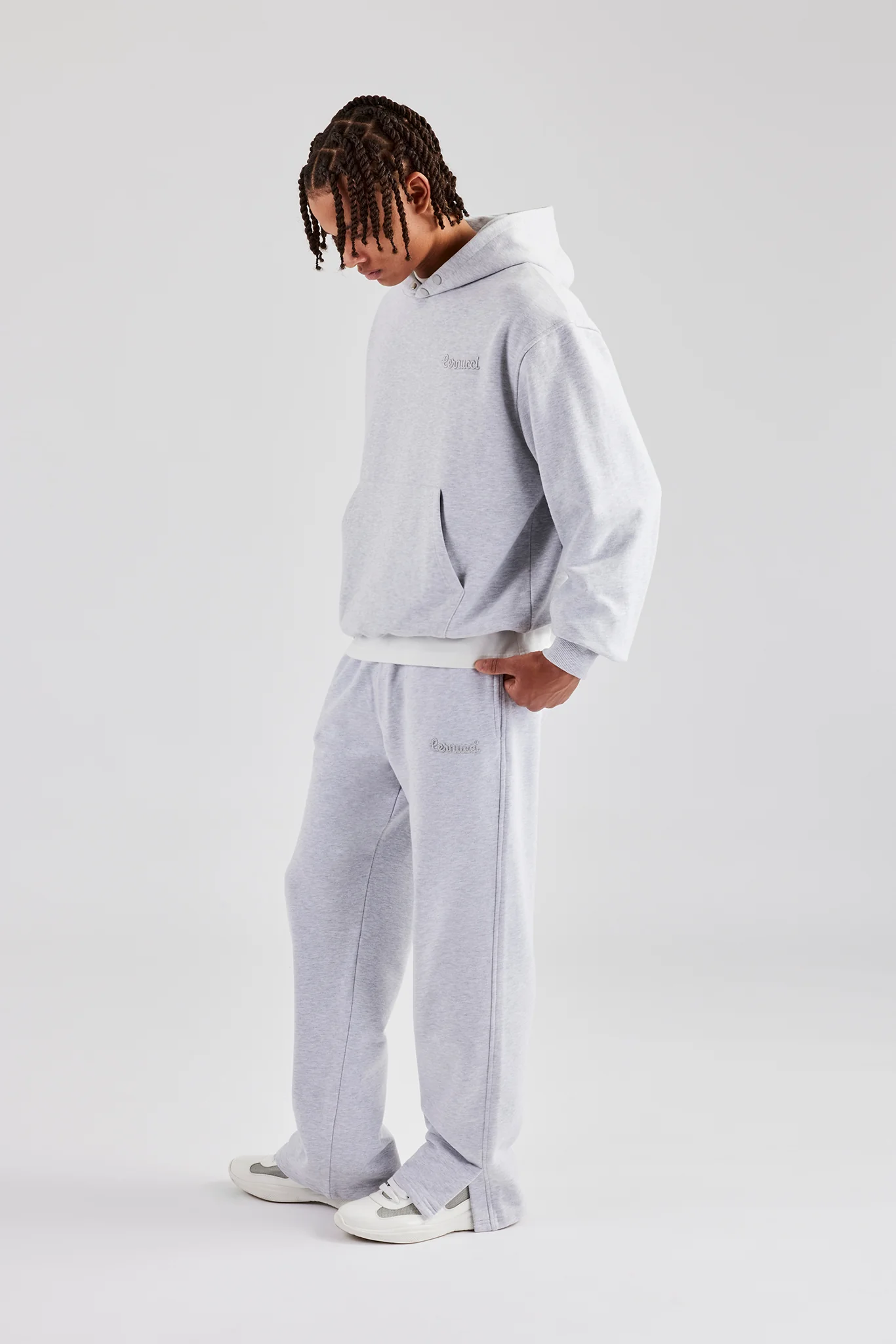 Tonal Oversized Tracksuit - Ash Grey - Image 2
