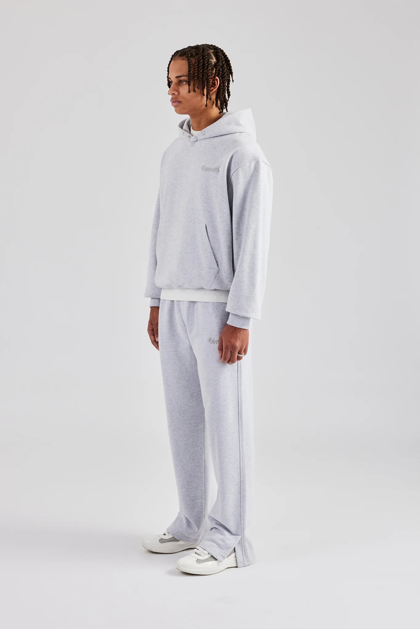 Tonal Oversized Tracksuit - Ash Grey - Image 4