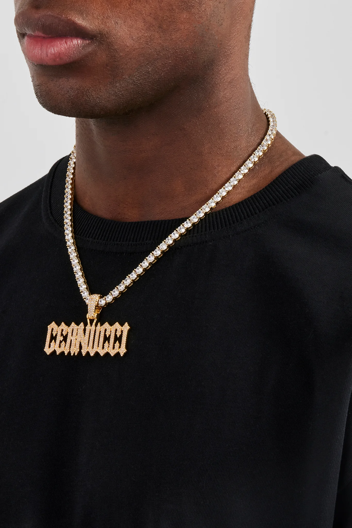 Trap Font Pendant - 22mm - Gold - Image 3