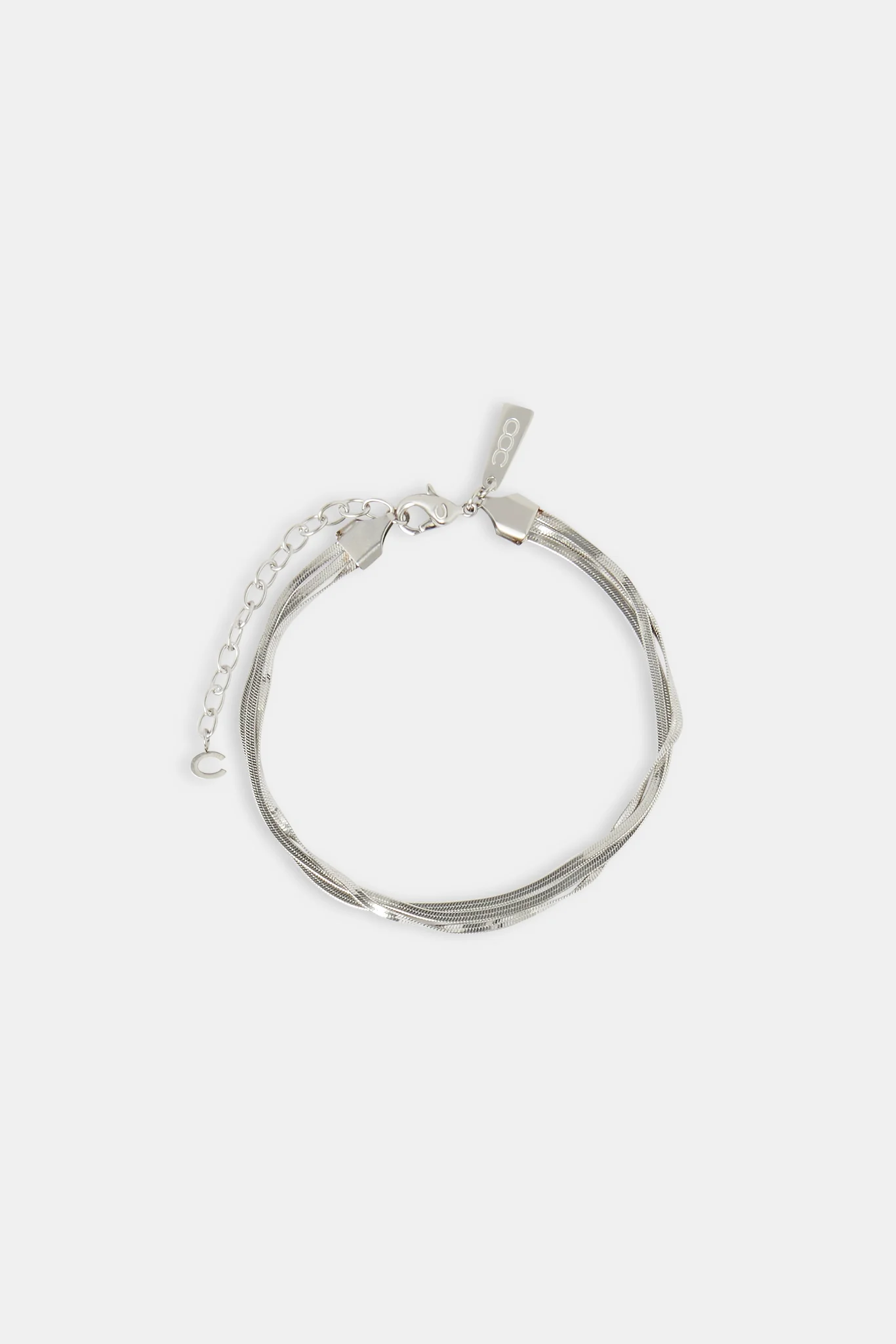 Triple Herringbone Anklet - 2mm - Image 2