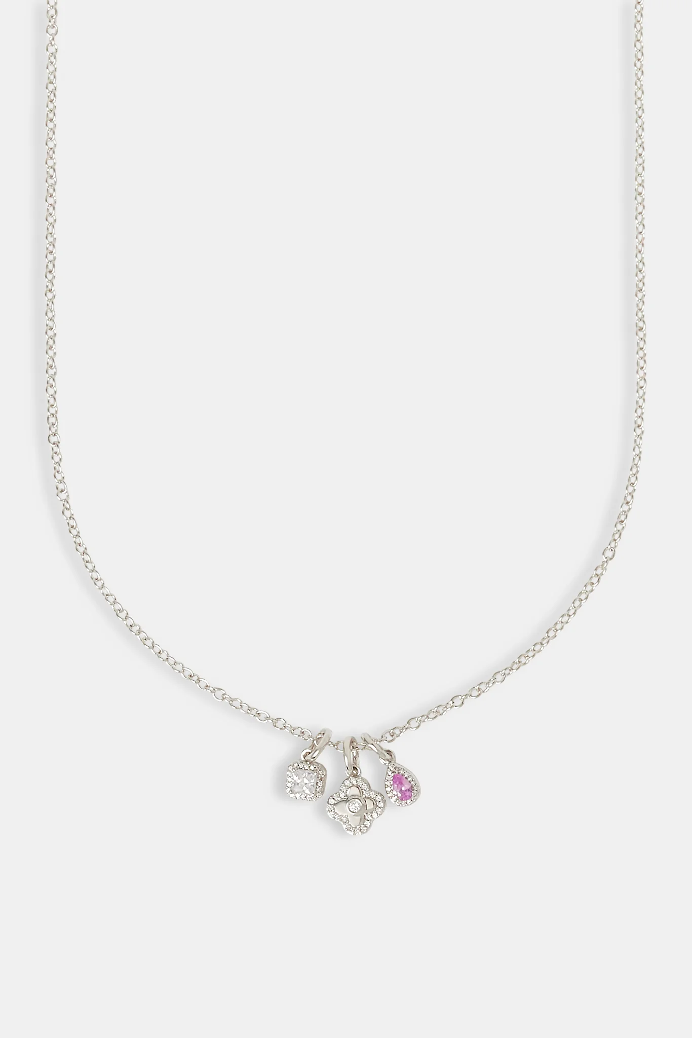 Triple Motif and Multi Gem Necklace - 10mm - Image 2