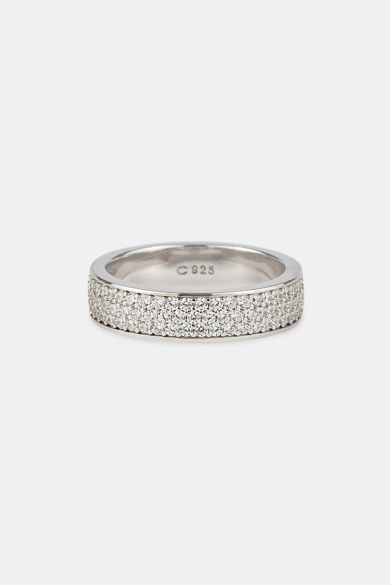 Triple Row Iced Ring - 8mm