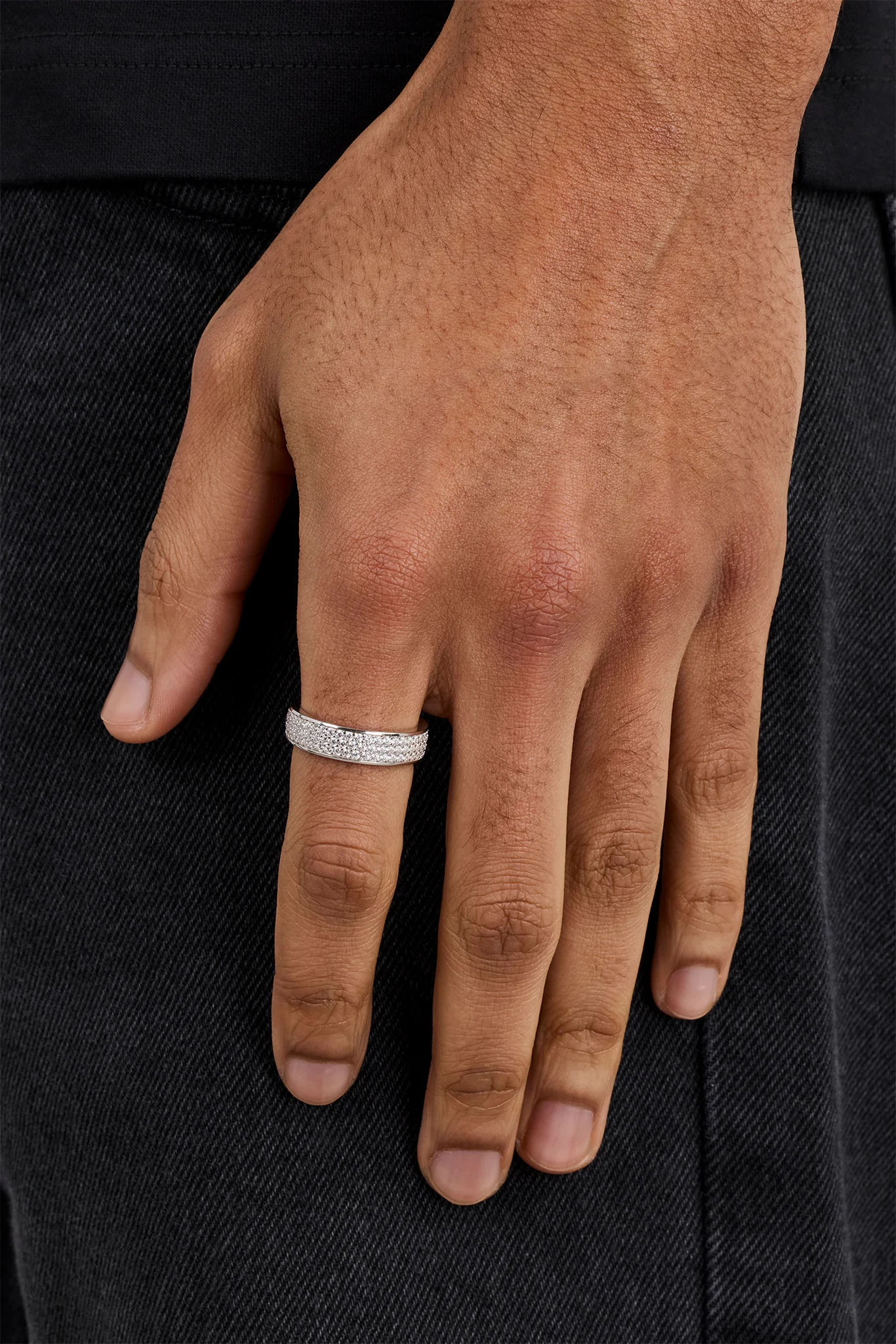 Triple Row Iced Ring - 8mm - Image 2