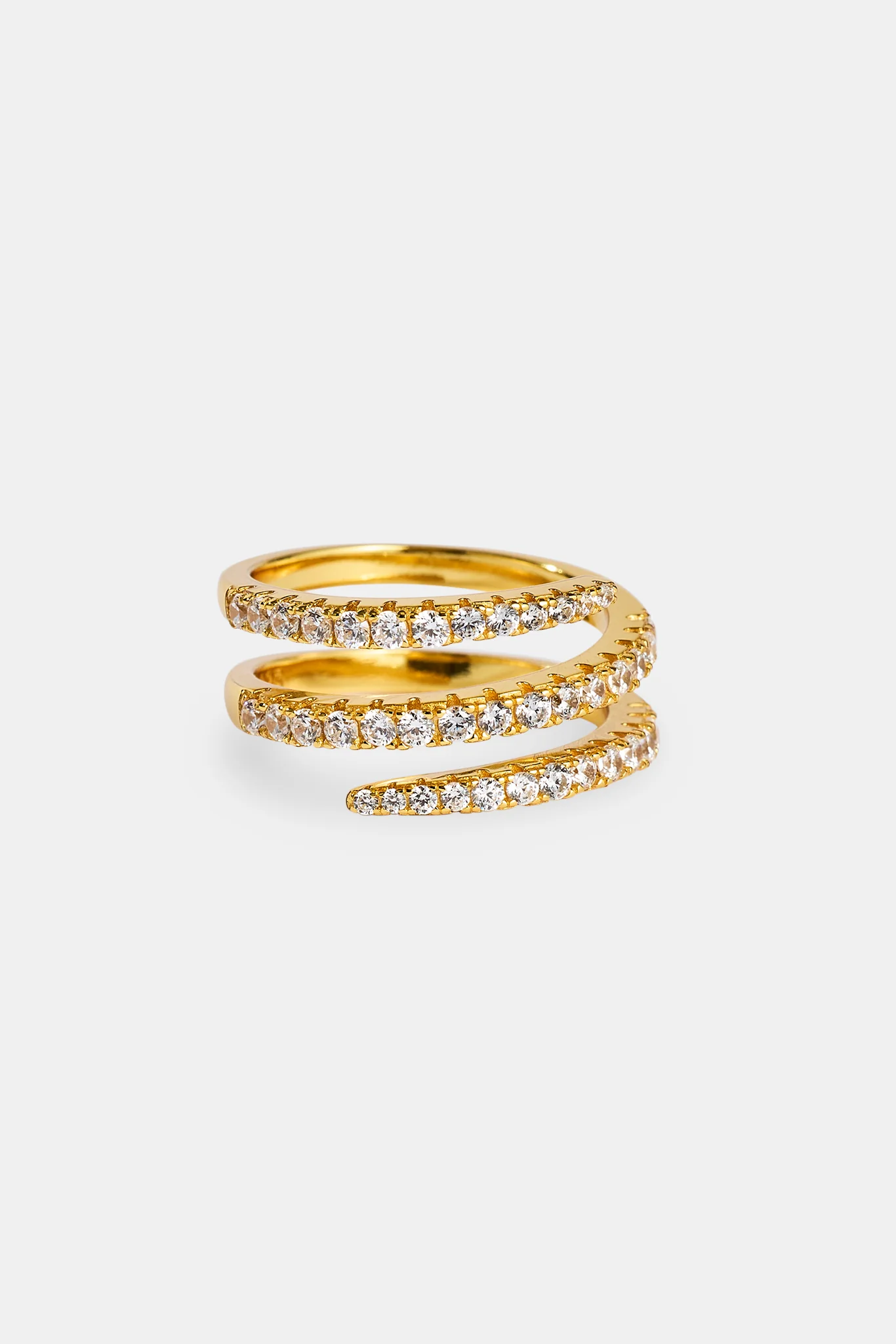 Triple Twist Iced Ring - 1.5mm - Gold - Image 2