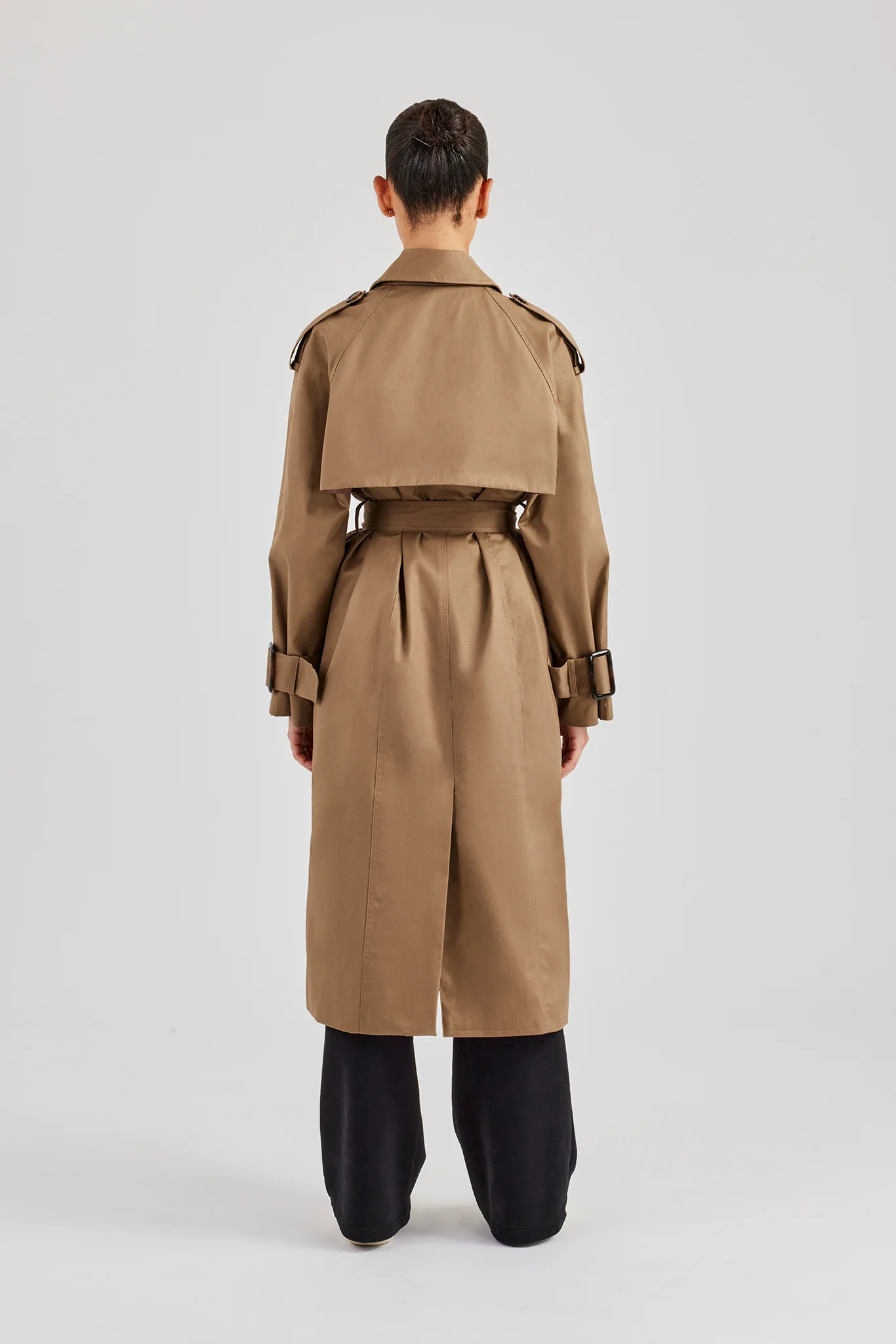 Twill Trench Coat - Taupe - Image 4